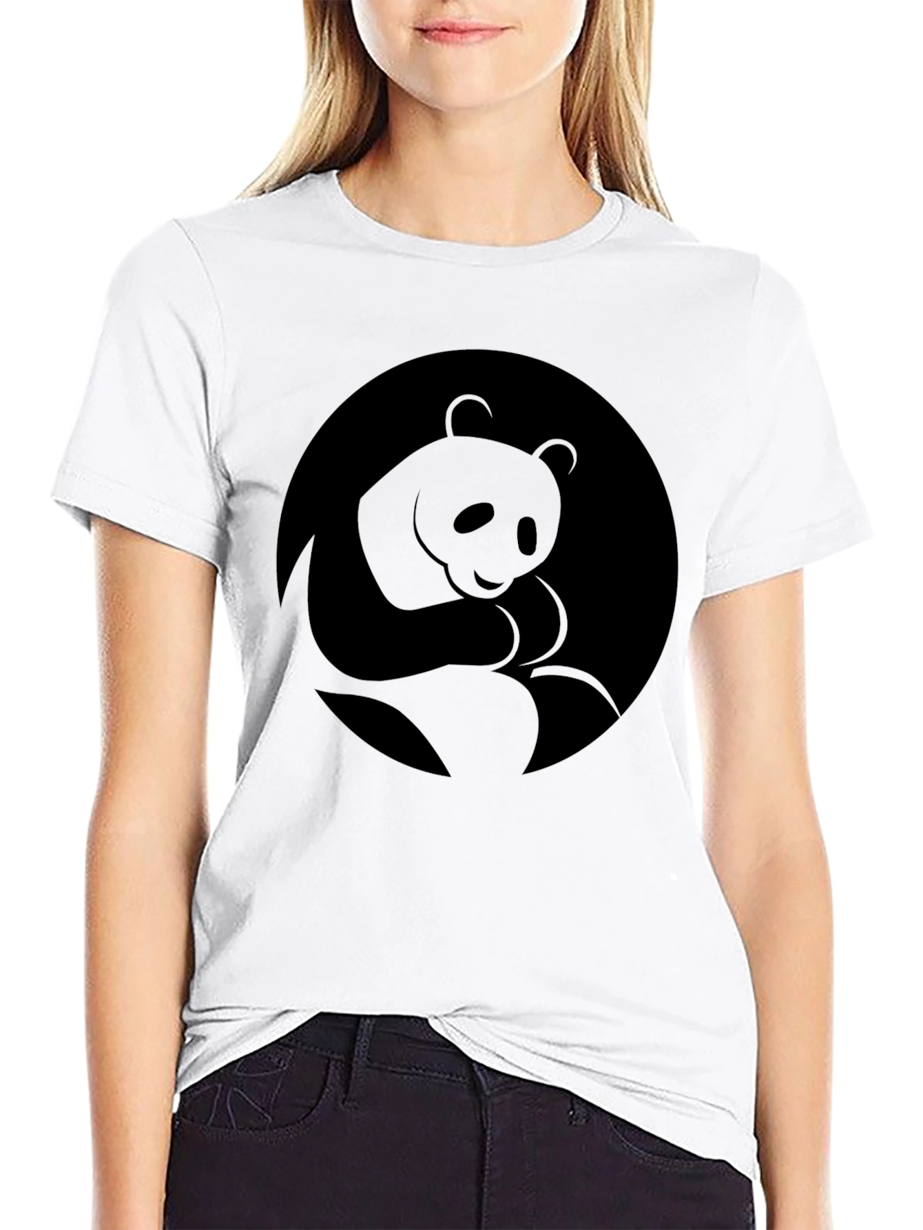 Black Black Panda Graphic Tee - Modern Style view 9