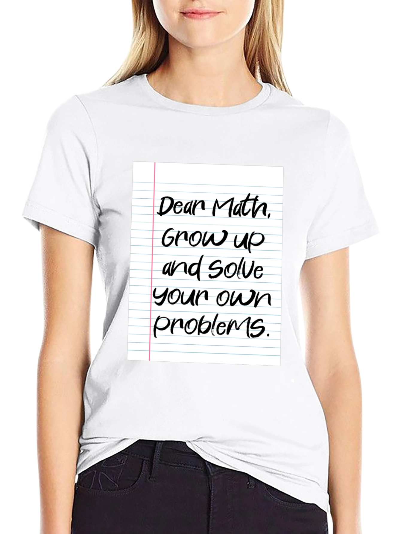 Black Funny Math T-Shirt - Solve Your Own Problems! view 9