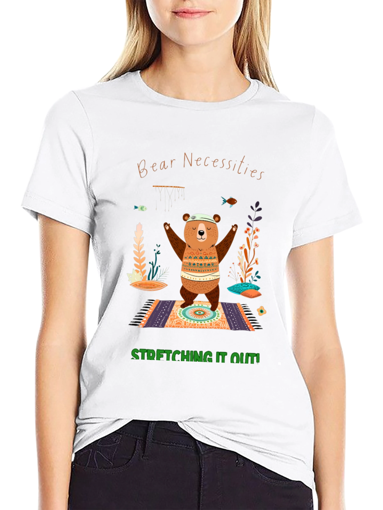 Black Bear Necessities T-Shirt - Stretching It Out view 9
