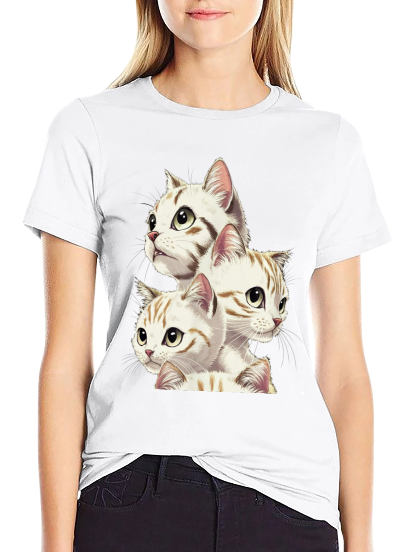 Black Cool Cats Graphic Tee - Purrfect Style! view 9