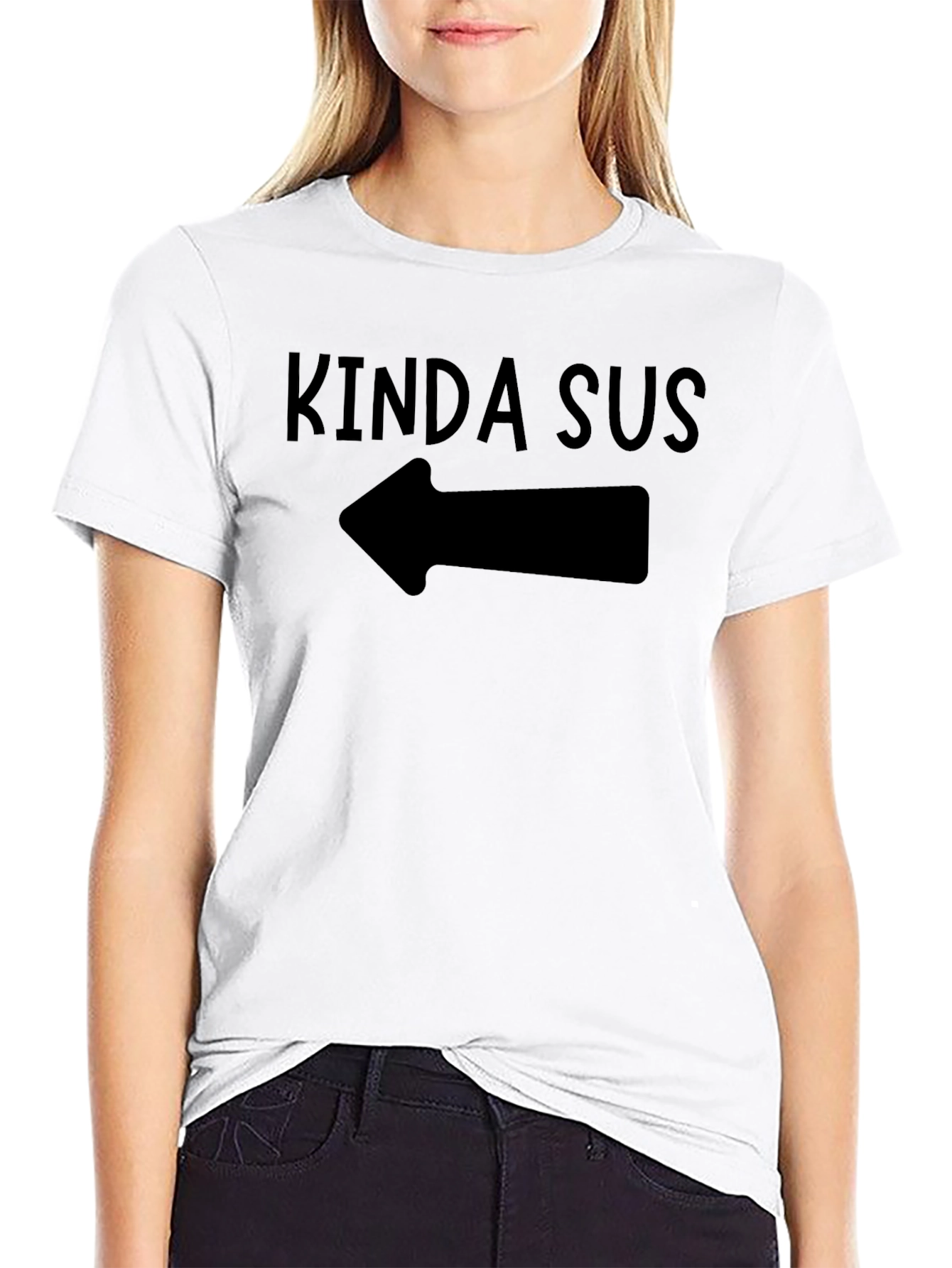 Black Kinda Sus Black T-Shirt view 9