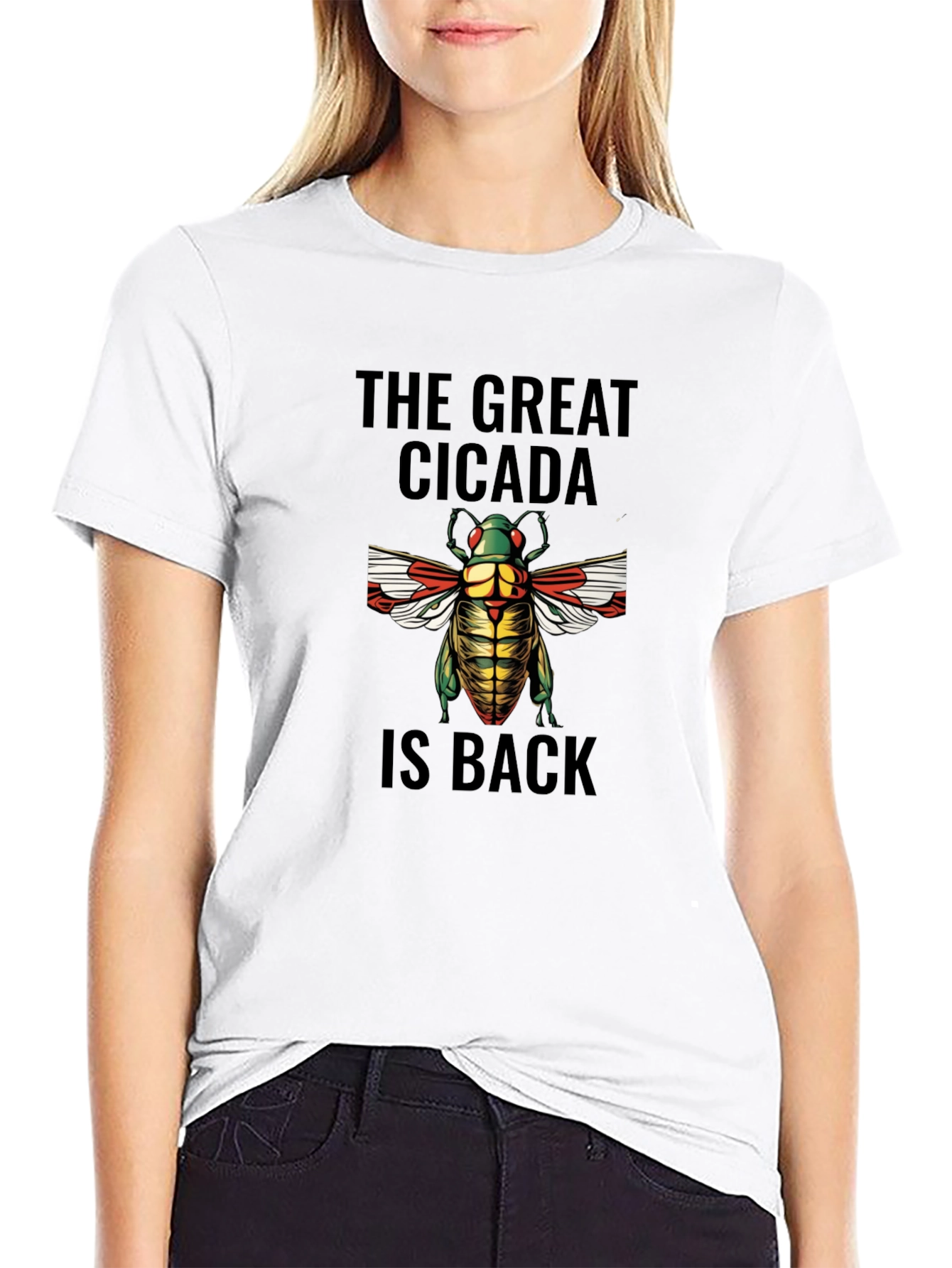 Black The Great Cicada is Back Graphic T-Shirt view 9