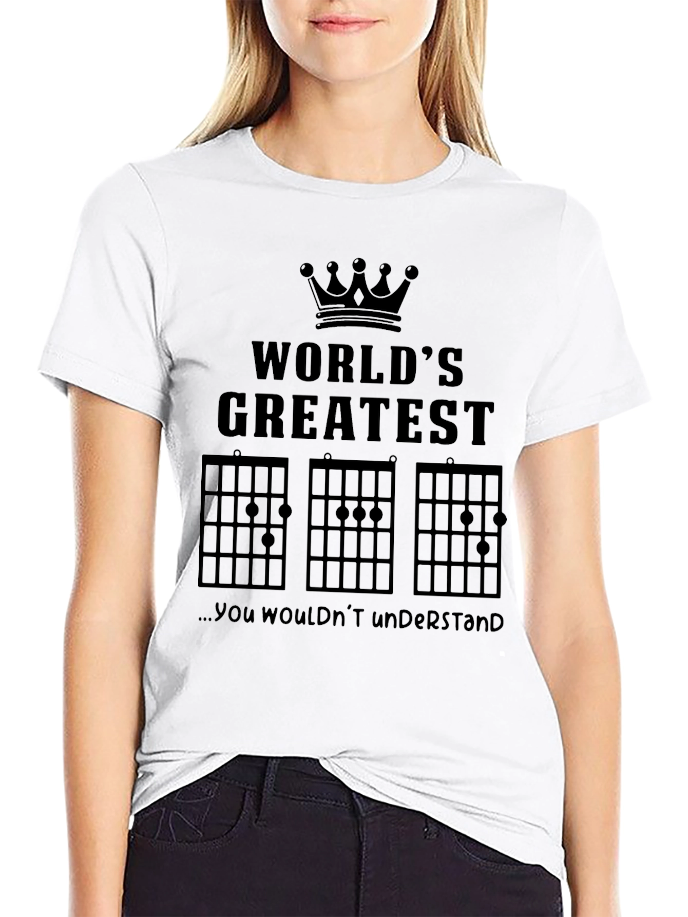 Black World's Greatest Guitarist Funny T-Shirt view 9