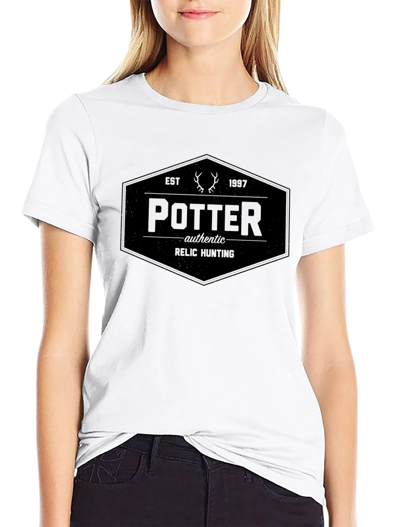 Black Potter Relic Hunting Tee - Authentic Vintage Design view 9