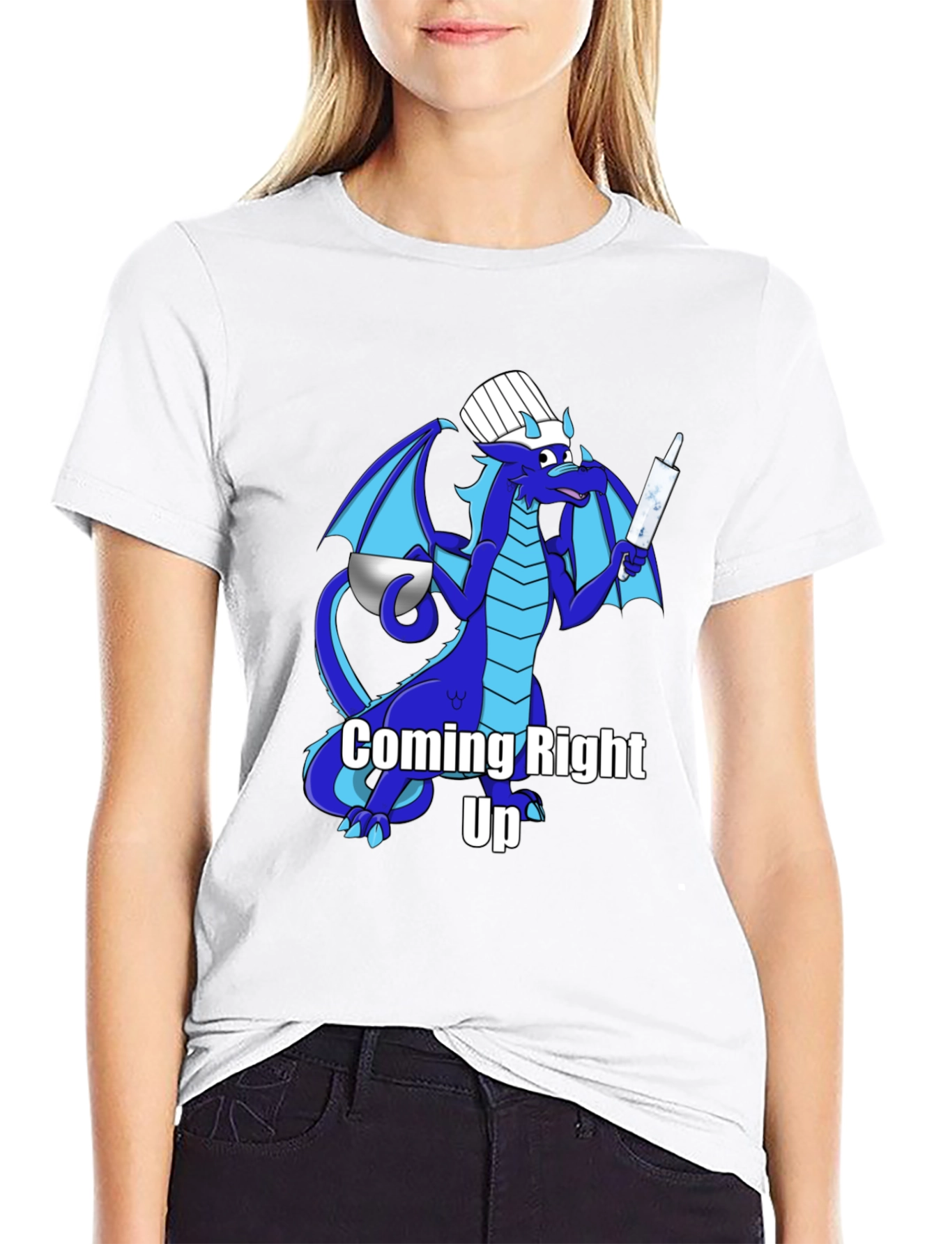 Black Chef Dragon T-Shirt - "Coming Right Up!" view 9