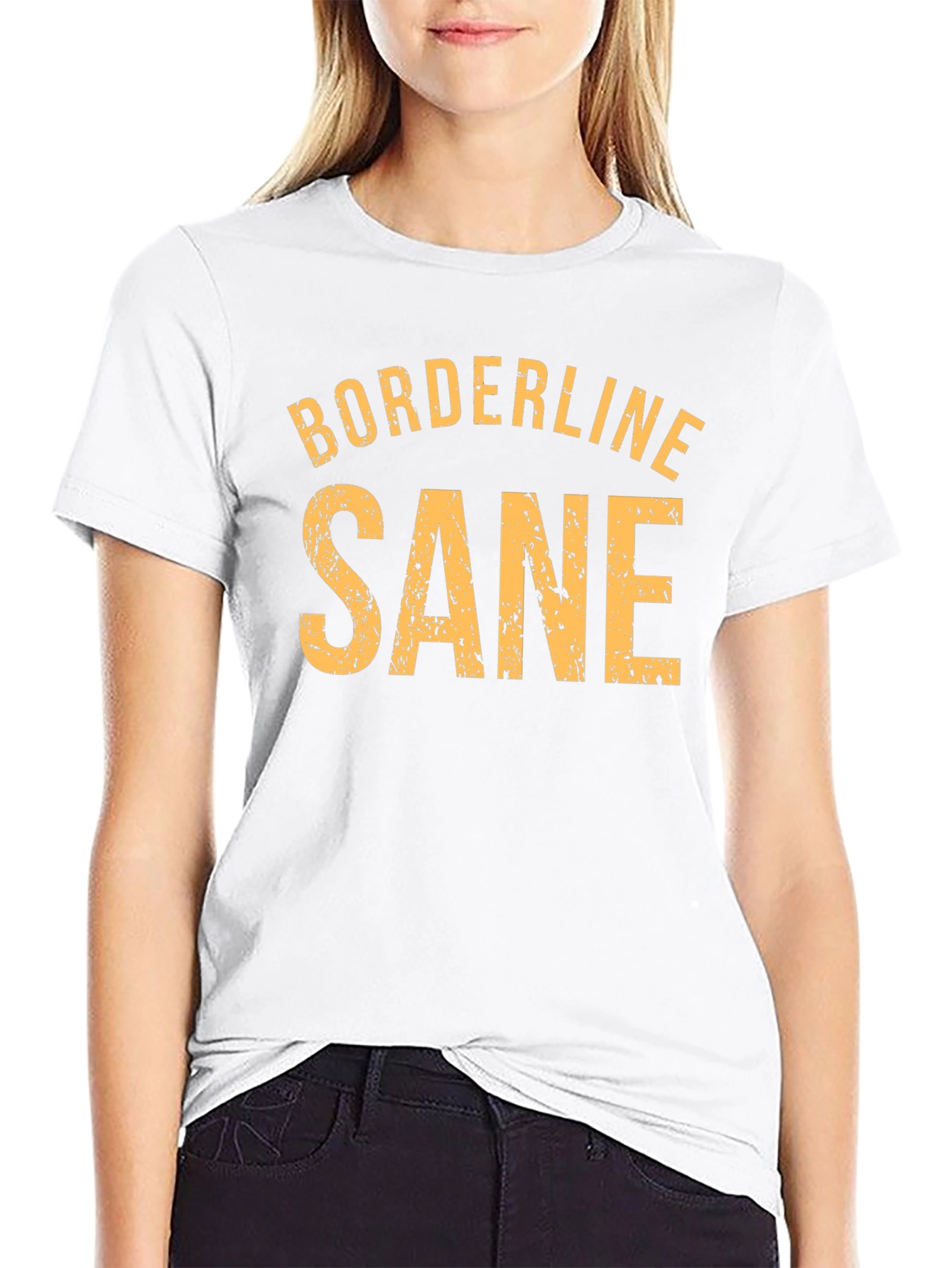 Black Borderline Sane Graphic T-Shirt view 9