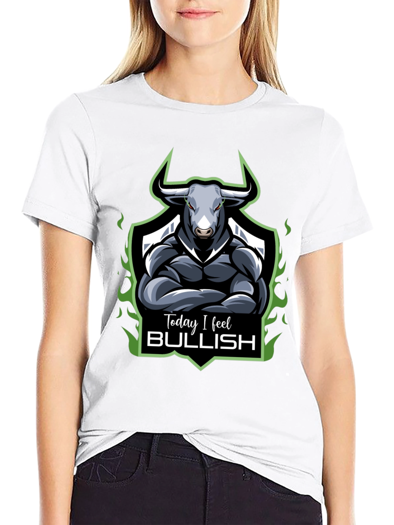 Black Today I Feel Bullish T-Shirt view 9