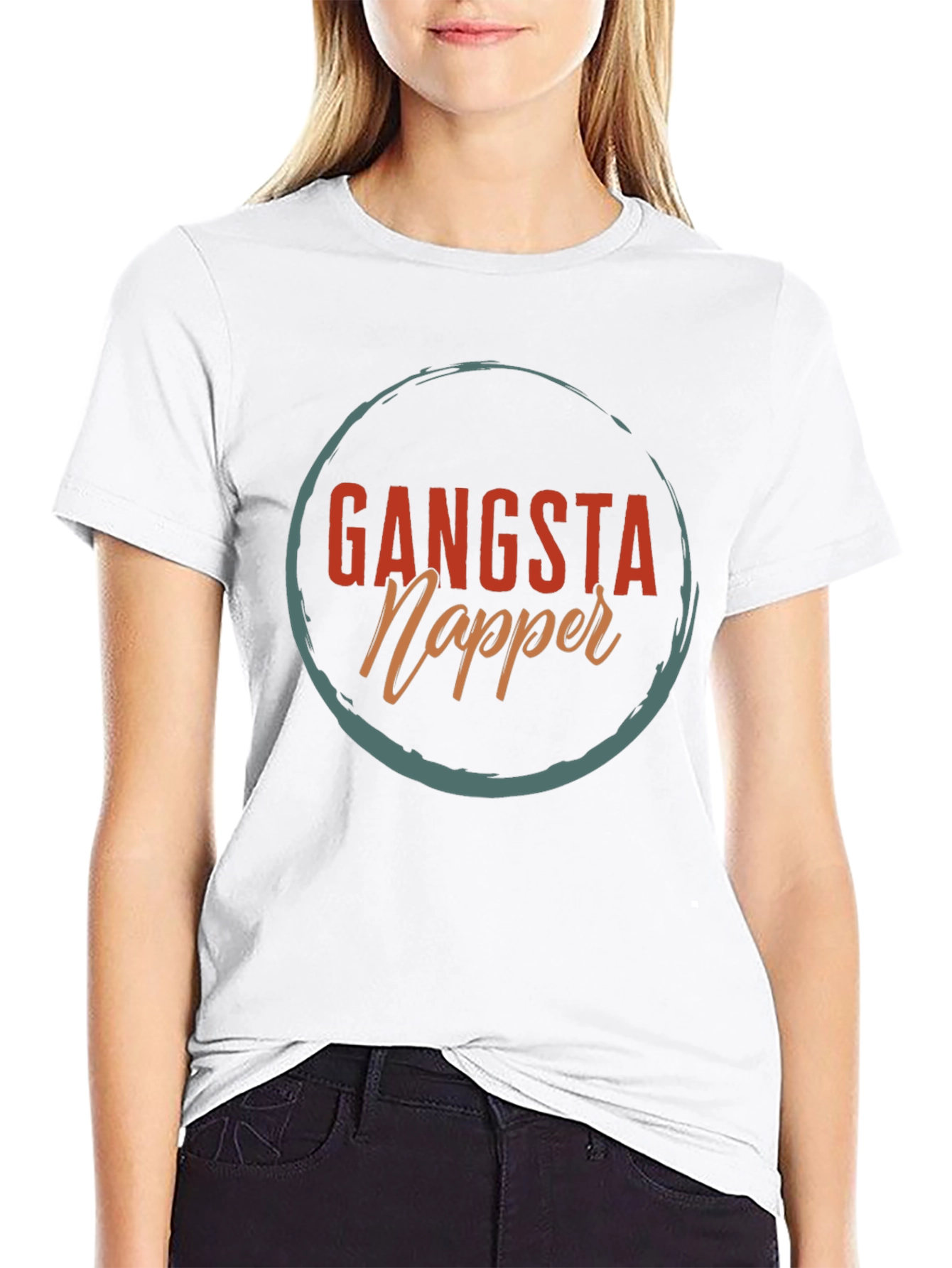 Black Gangsta Napper T-Shirt - Funny Sleep Tee view 9