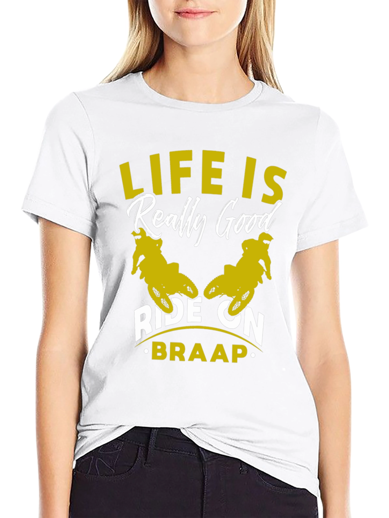 Black Life Is Really Good Ride On - Braap T-Shirt view 9