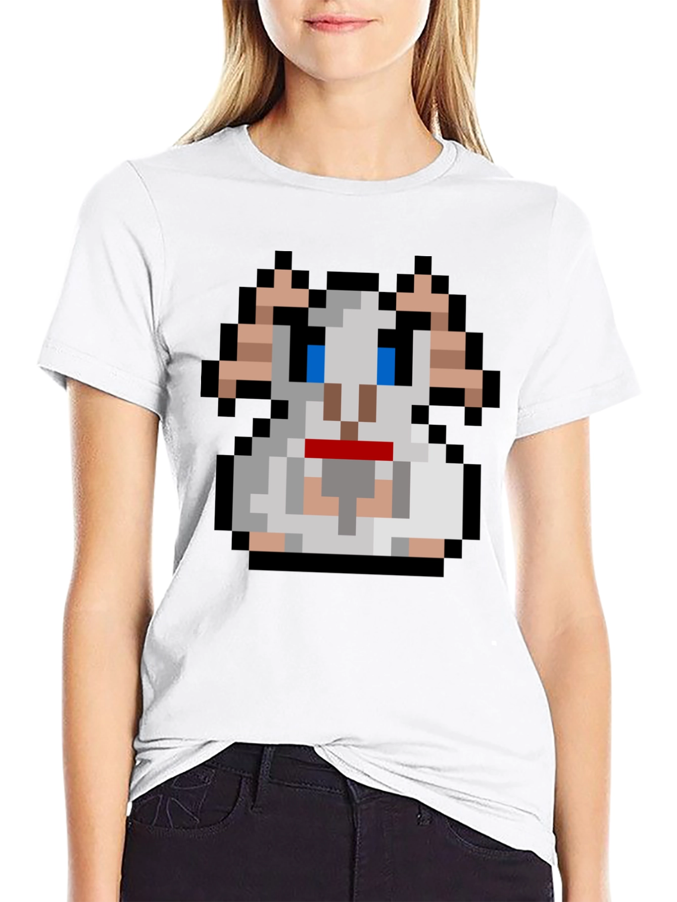 Black Pixel Goat T-Shirt - Retro Gaming Style view 9