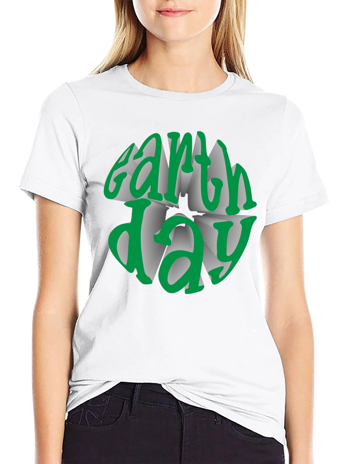 Black Earth Day Graphic Tee - Black Cotton T-Shirt view 9