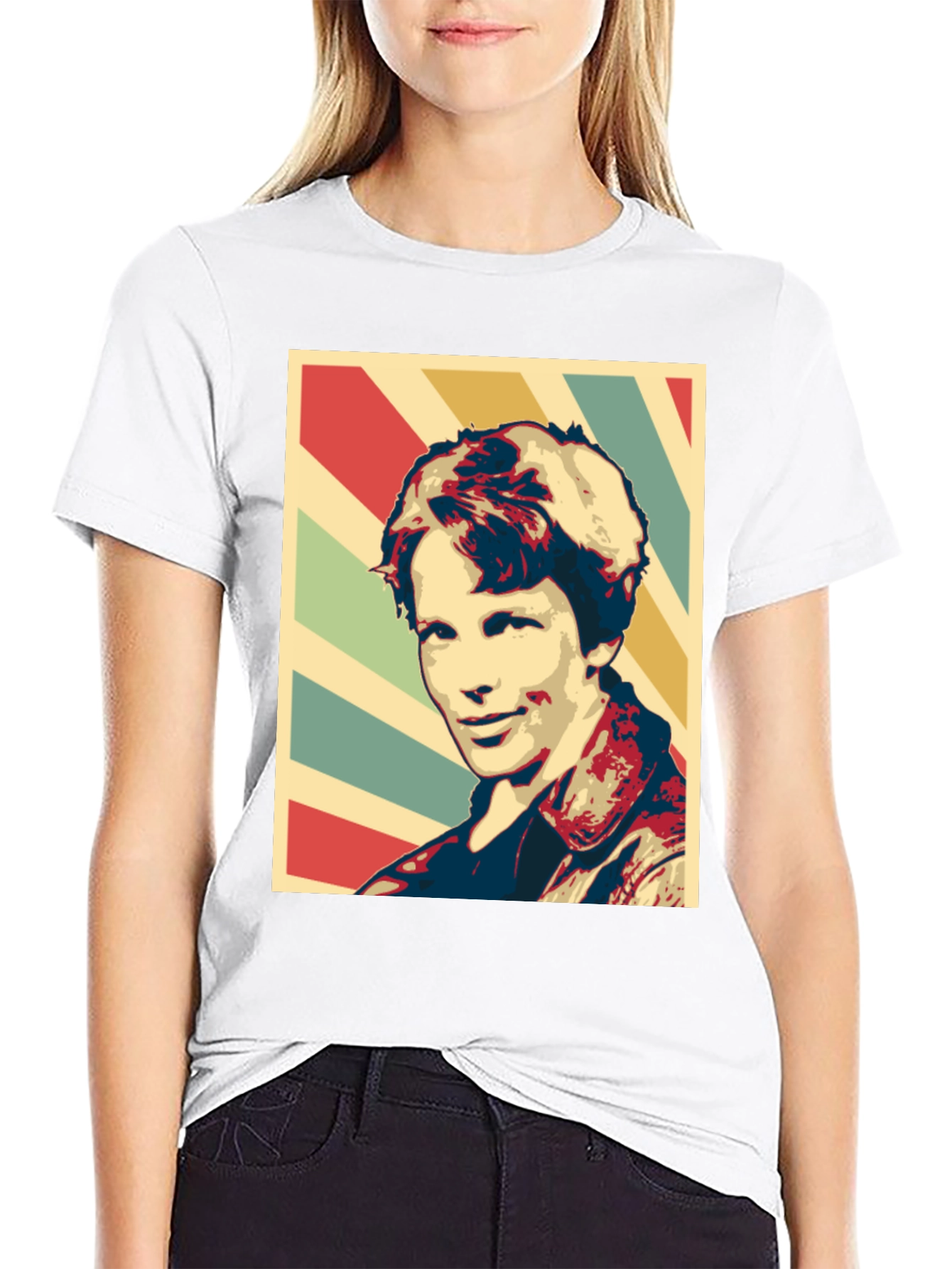 Black Retro Graphic Tee - Classic Pop Art Style view 9