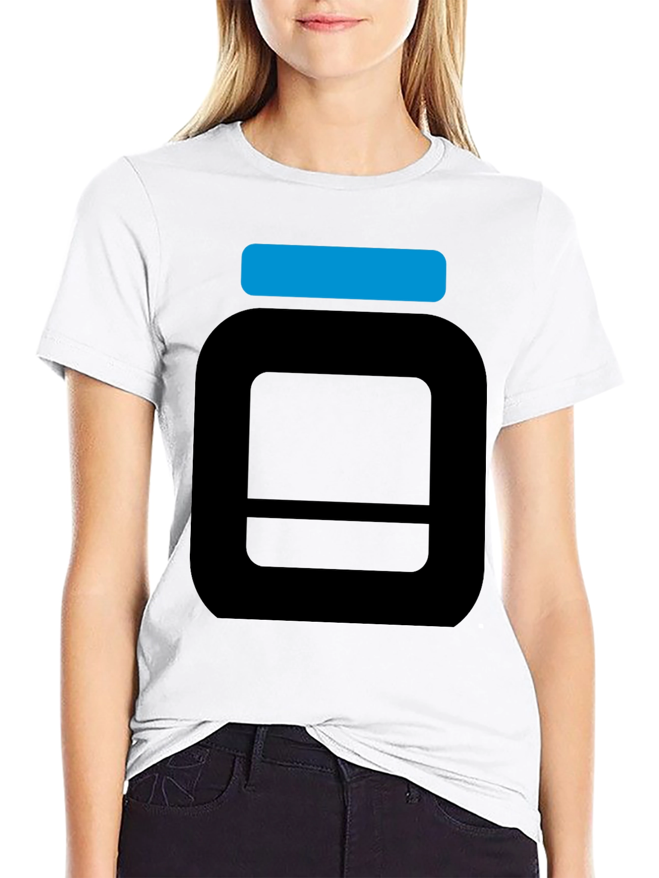Black Bold Graphic Tee: Black T-Shirt with Abstract Design view 9