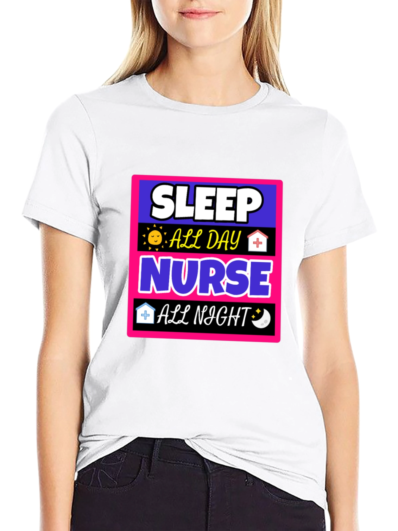 Sleep All Day Nurse All Night T-Shirt - 9