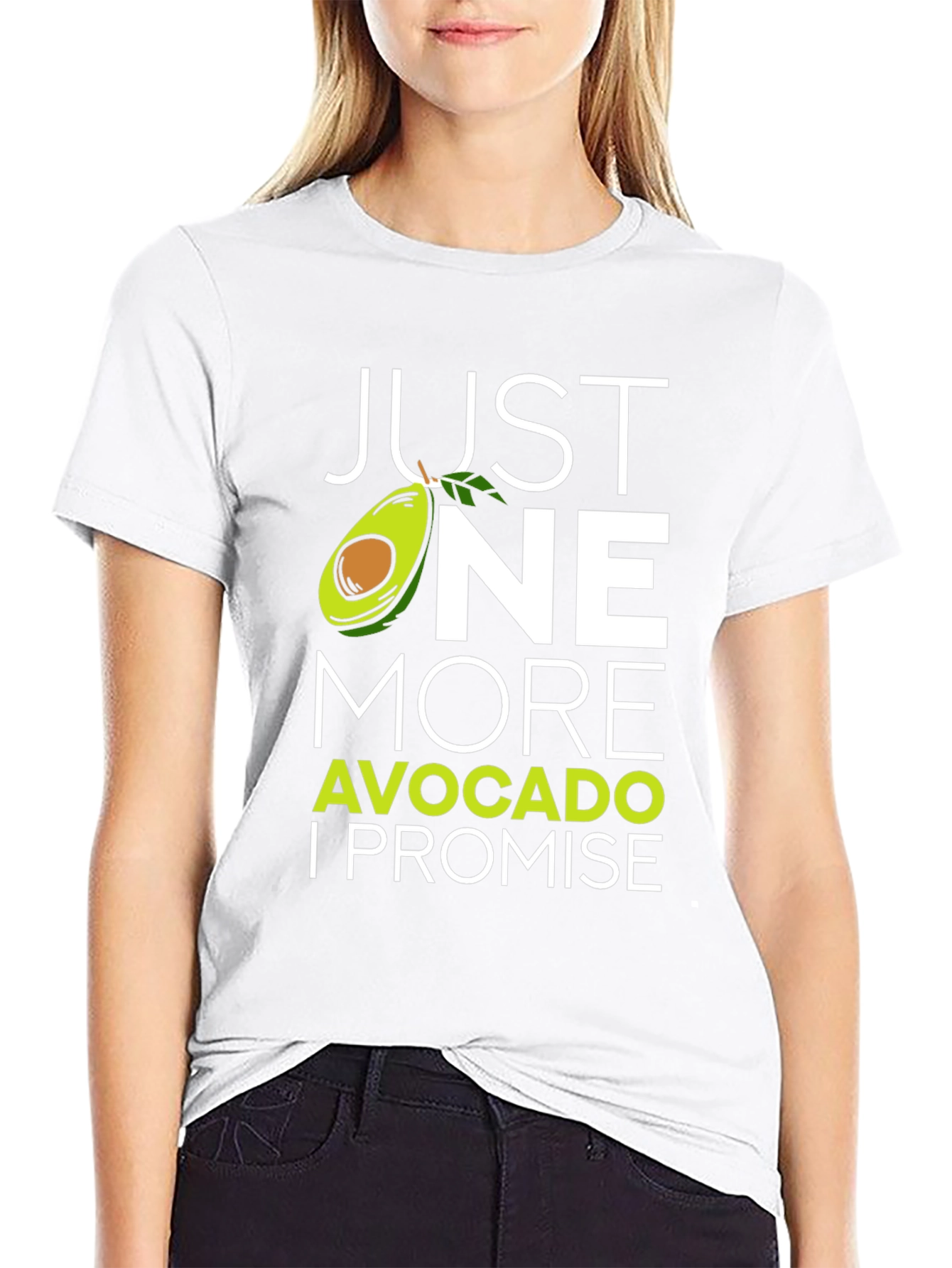 Black Just One More Avocado T-Shirt - Funny Foodie Tee view 9