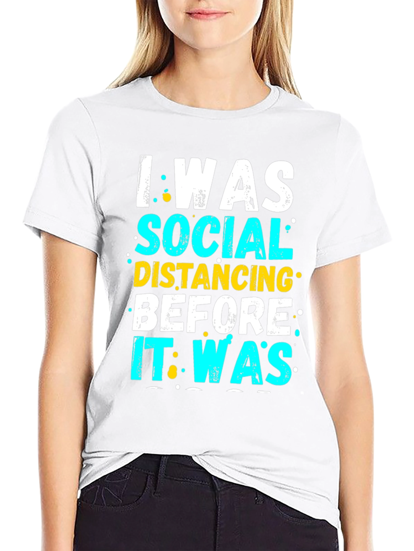 Black I Was Social Distancing T-Shirt - Funny Introvert Tee view 9