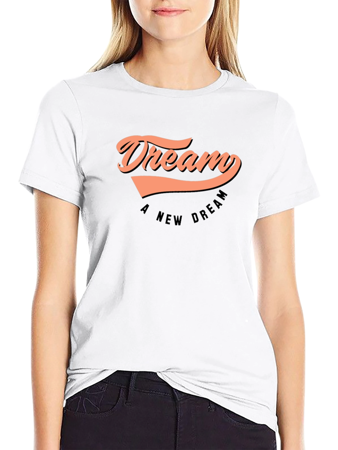 Black Dream a New Dream Black Graphic T-Shirt view 9