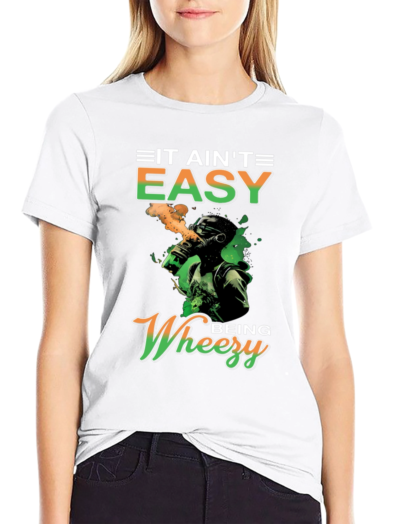 Black It Ain't Easy Being Wheezy Graphic T-Shirt view 9