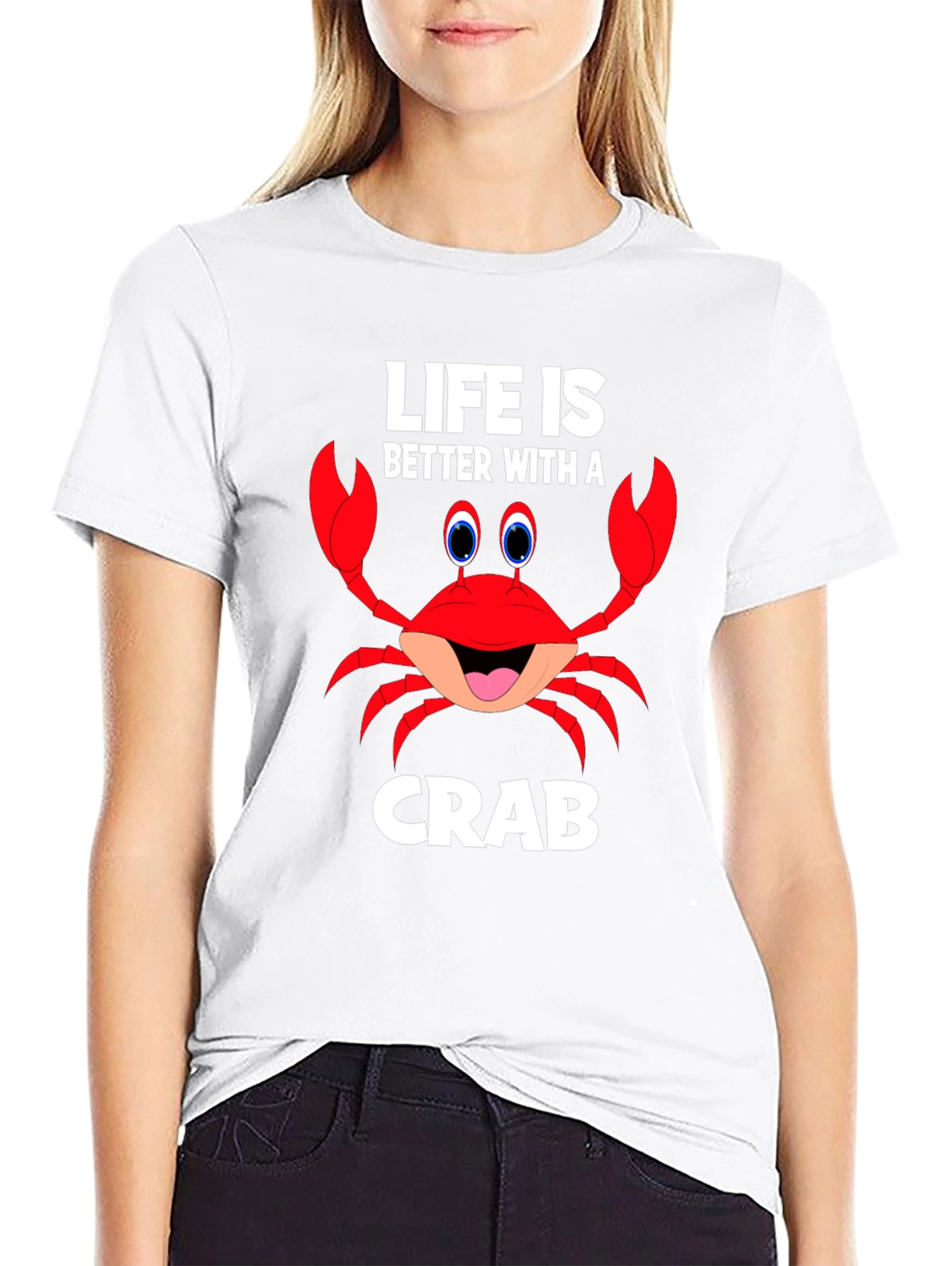 Black Life is Better with a Crab Funny Graphic T-Shirt view 9