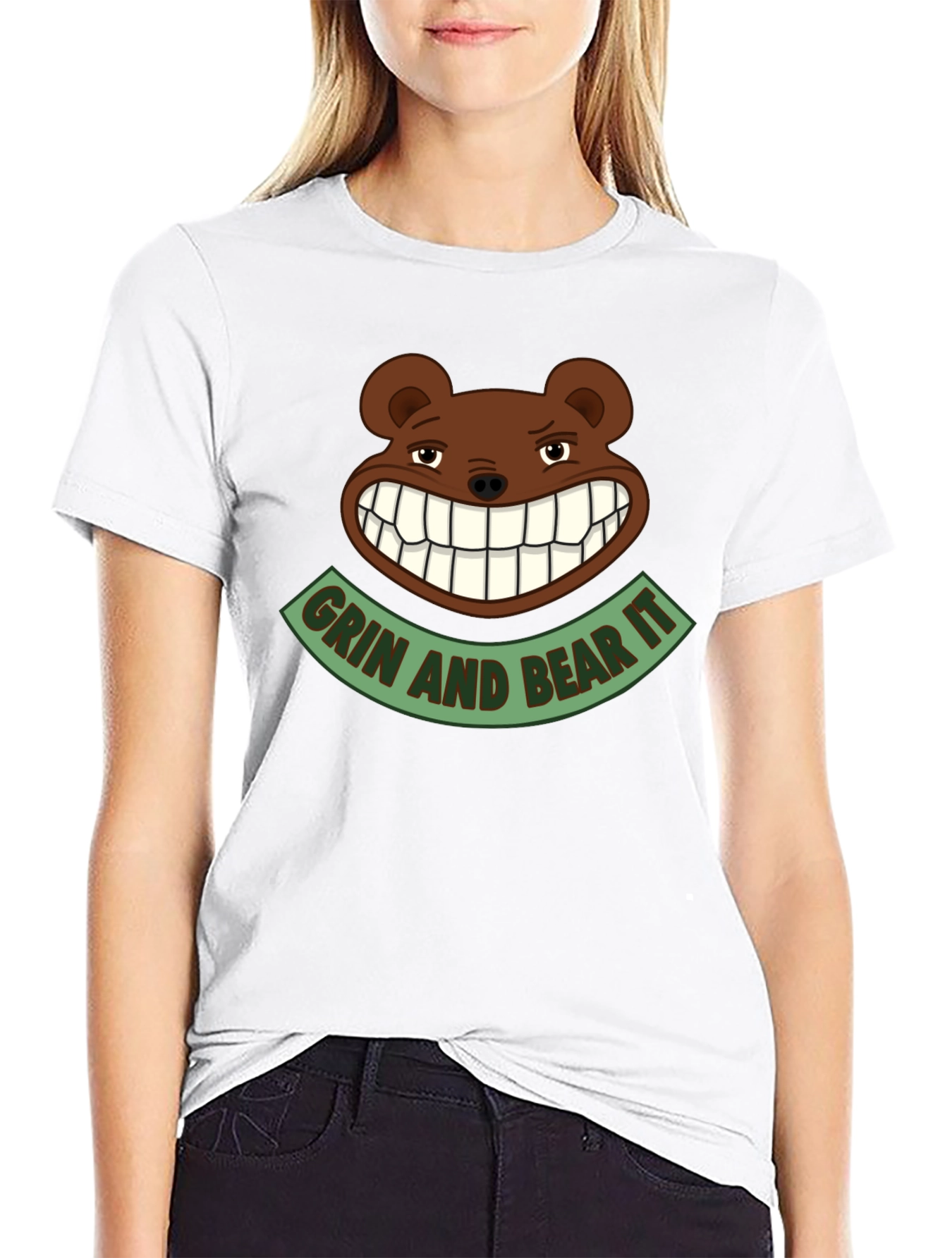 Black Grin and Bear It Graphic Tee view 9
