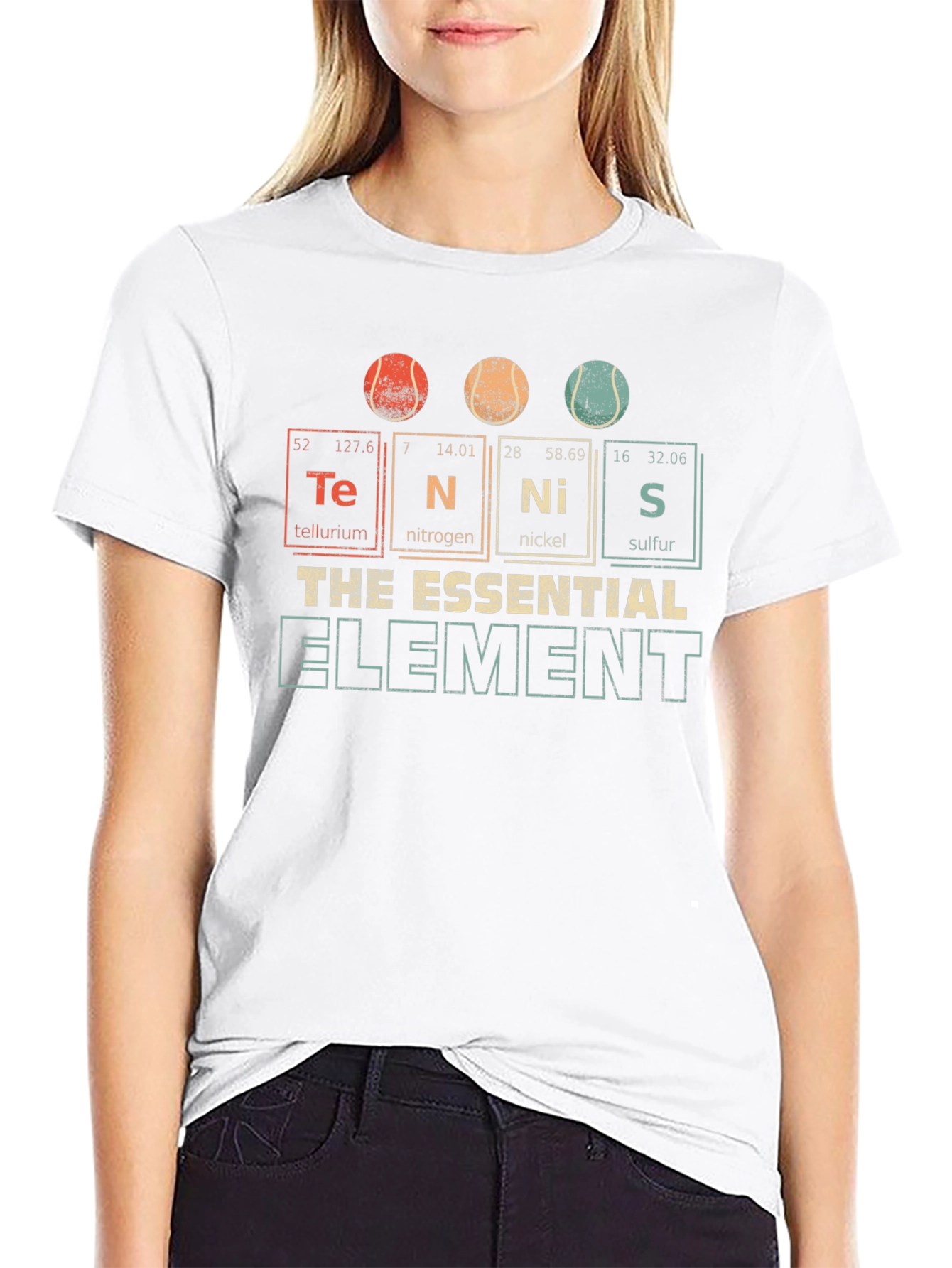 Black Tennis Elements T-Shirt: The Essential Element view 9