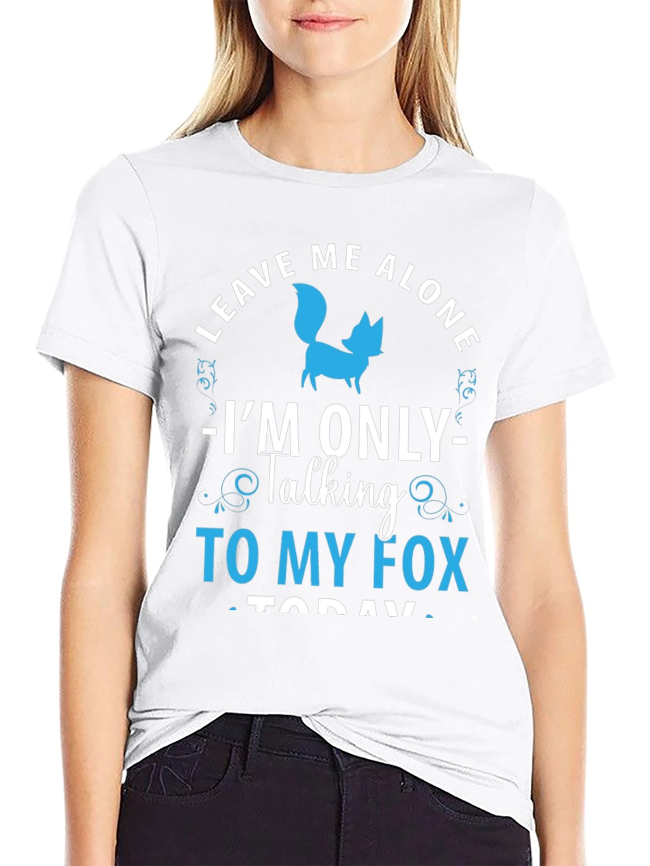 Black Leave Me Alone Fox T-Shirt - Animal Lover Tee view 9