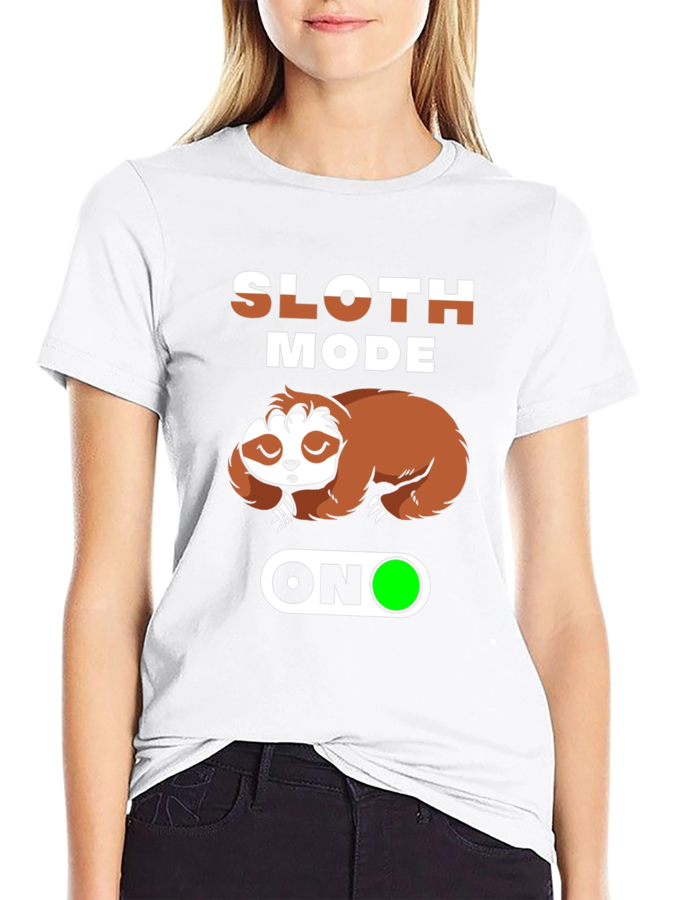 Black Sloth Mode On T-Shirt - Comfy, Relaxed Fit view 9