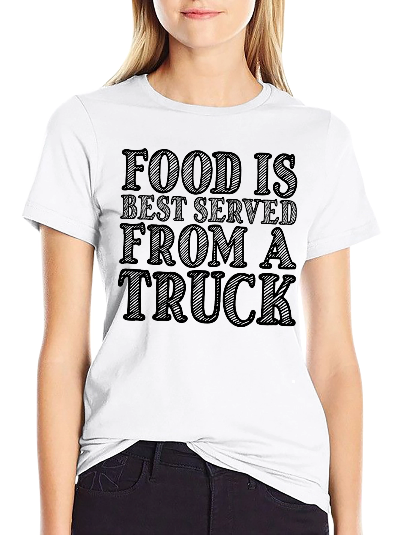 Black Food Truck T-Shirt - Best Food From a Truck Tee view 9