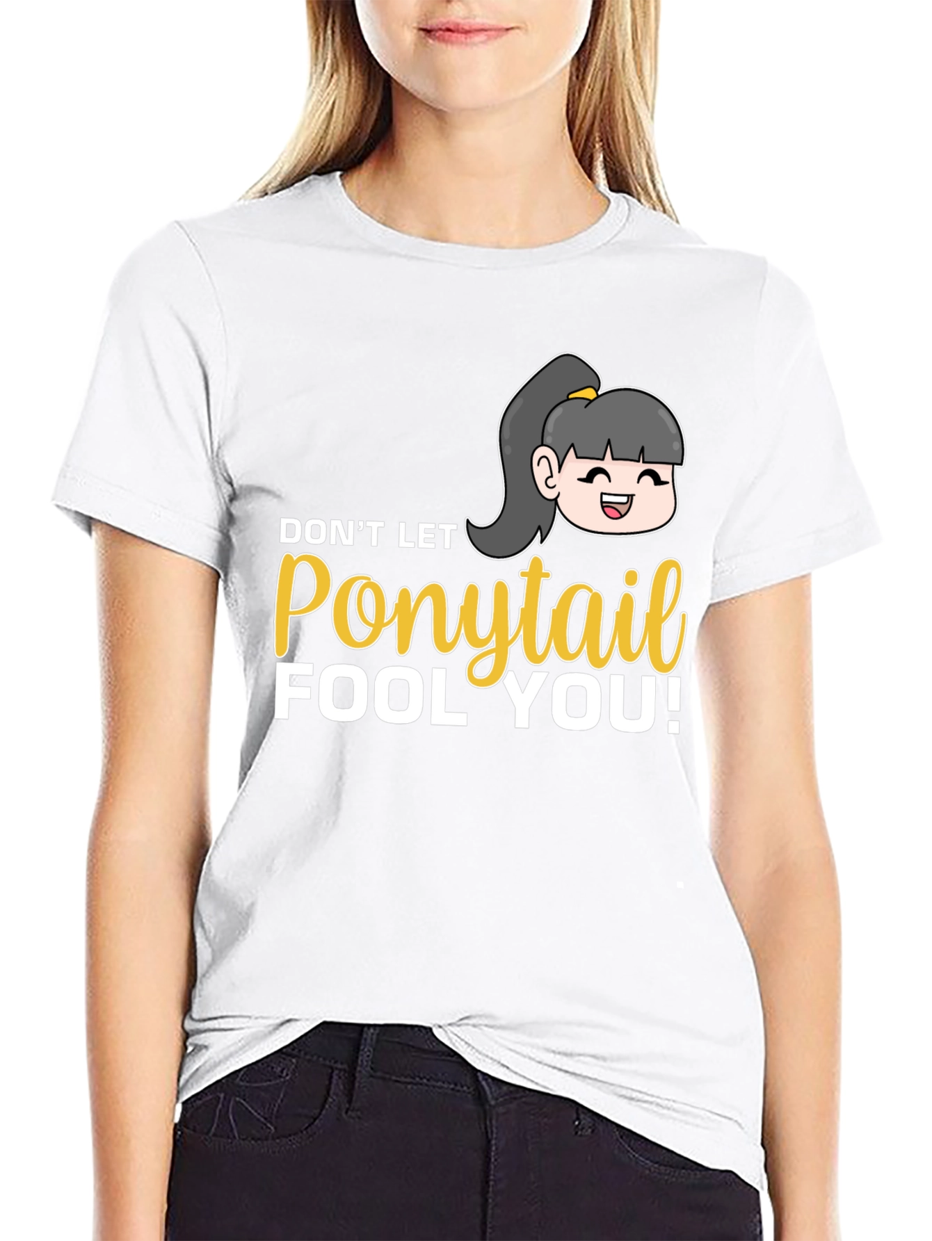 Black Don't Let Ponytail Fool You T-Shirt view 9