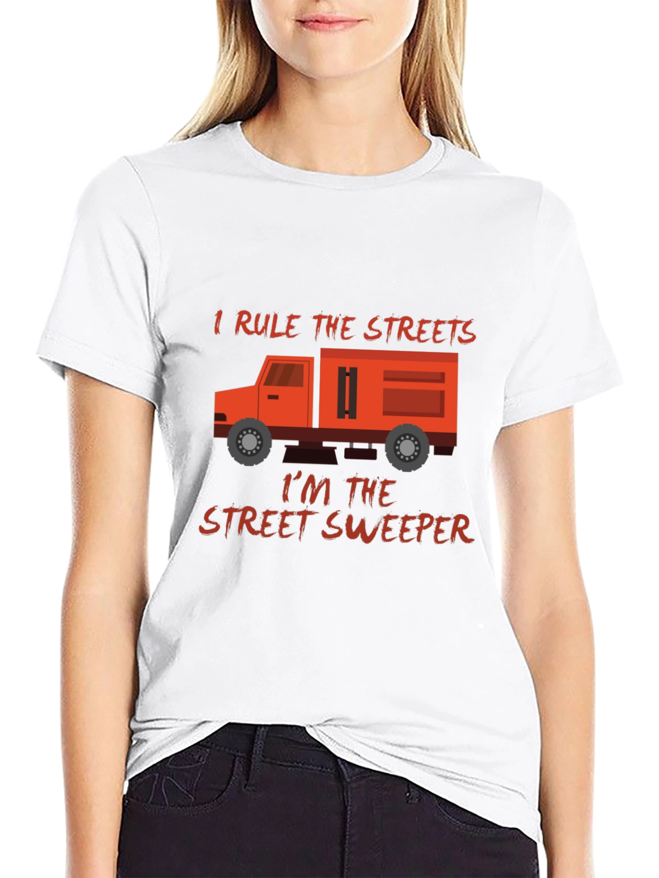 Black I Rule The Streets Street Sweeper T-Shirt view 9