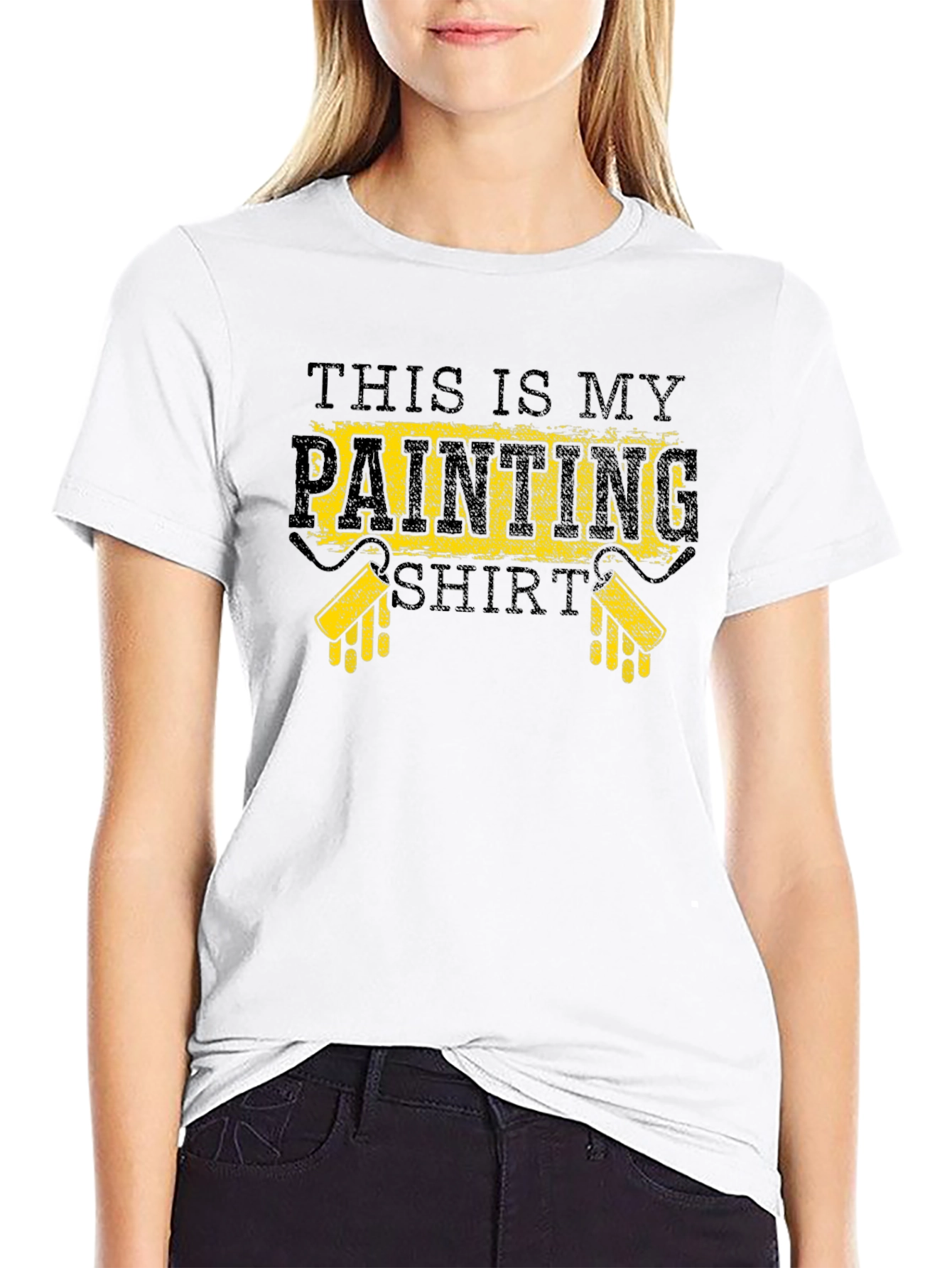 Black This Is My Painting Shirt - Painter's Tee view 9