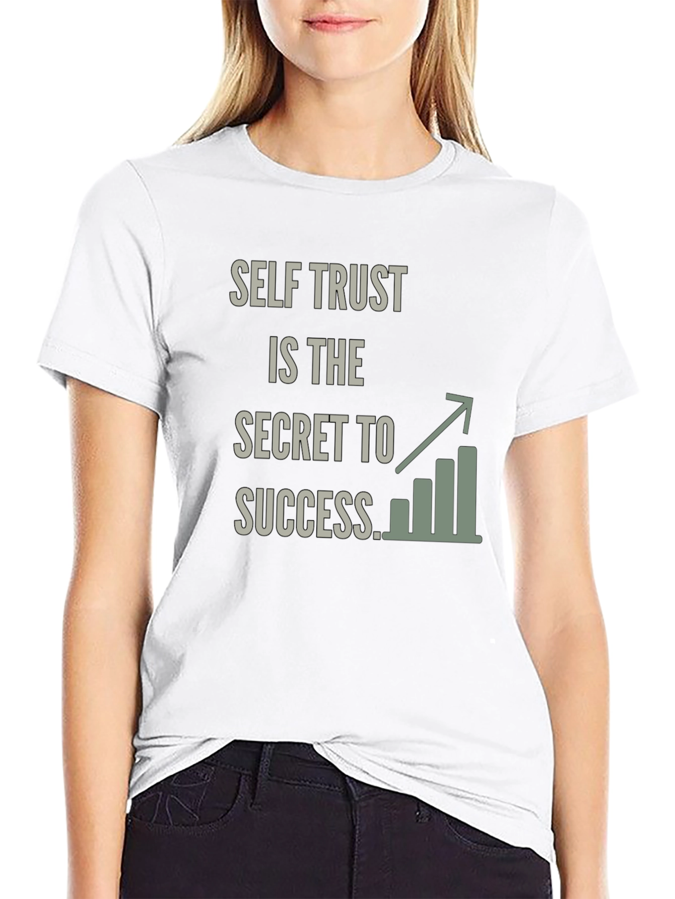 Black Self Trust Success Graphic T-Shirt view 9