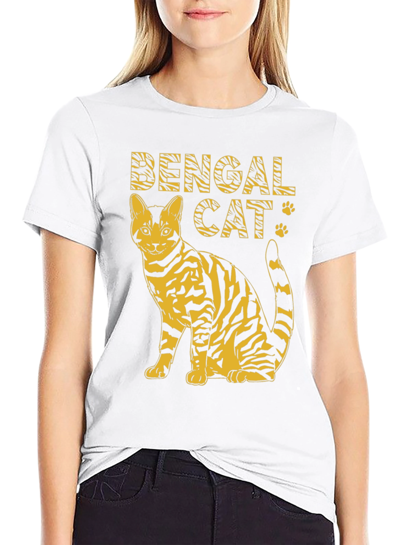 Black Bengal Cat Graphic Tee - Animal Print Shirt view 9