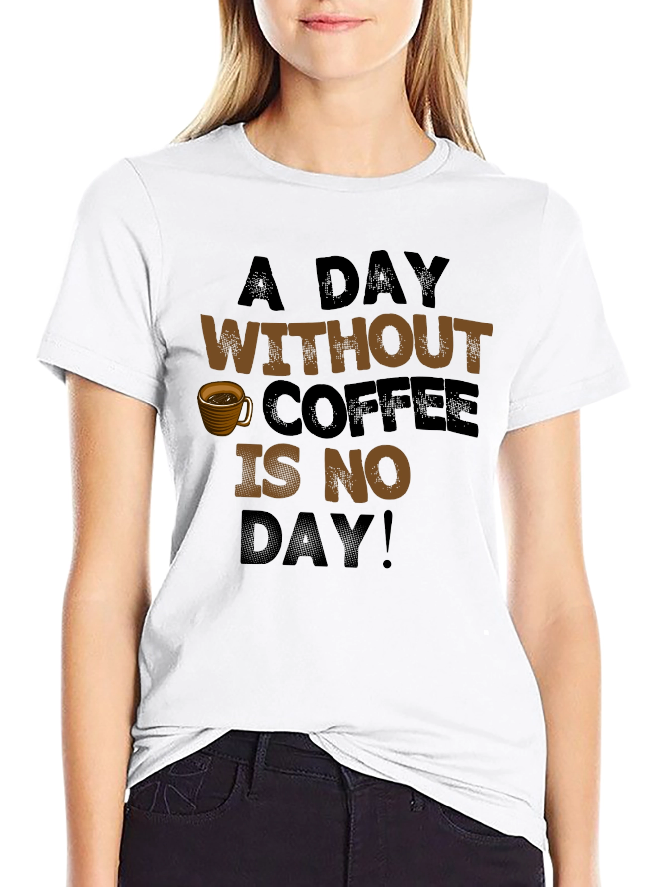 Black Coffee Lover T-Shirt: A Day Without Coffee view 9