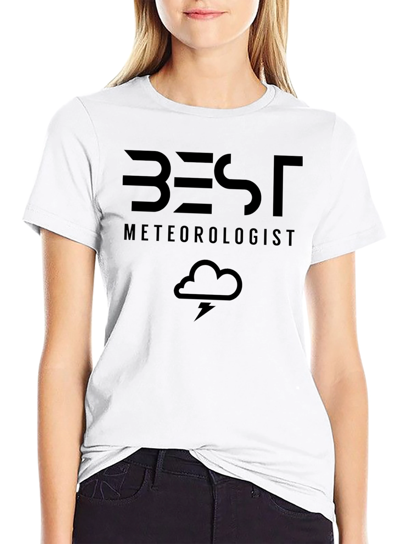 Black Best Meteorologist Black T-Shirt Weather Science Gift view 9