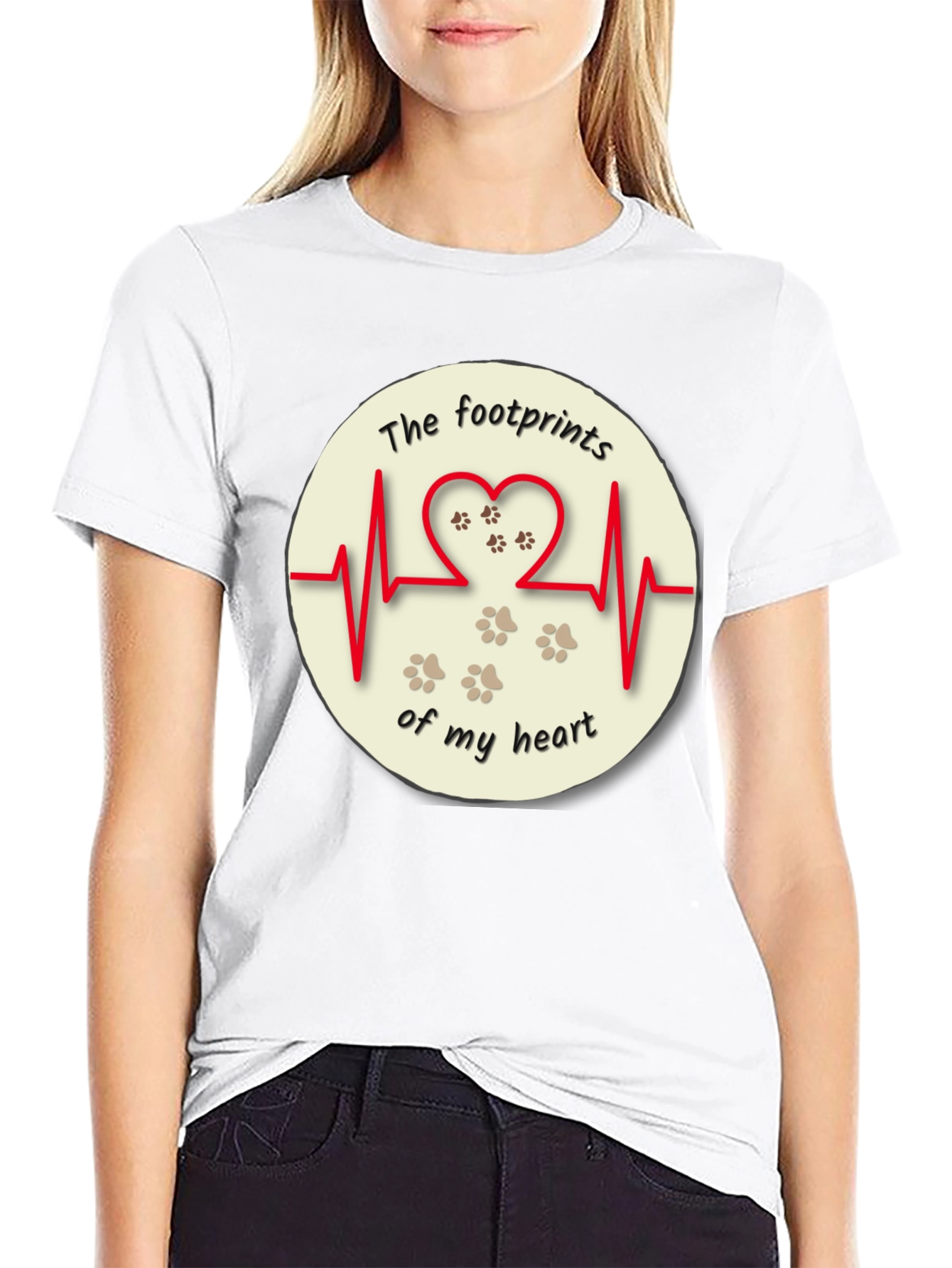 Black Footprints of My Heart T-Shirt view 9