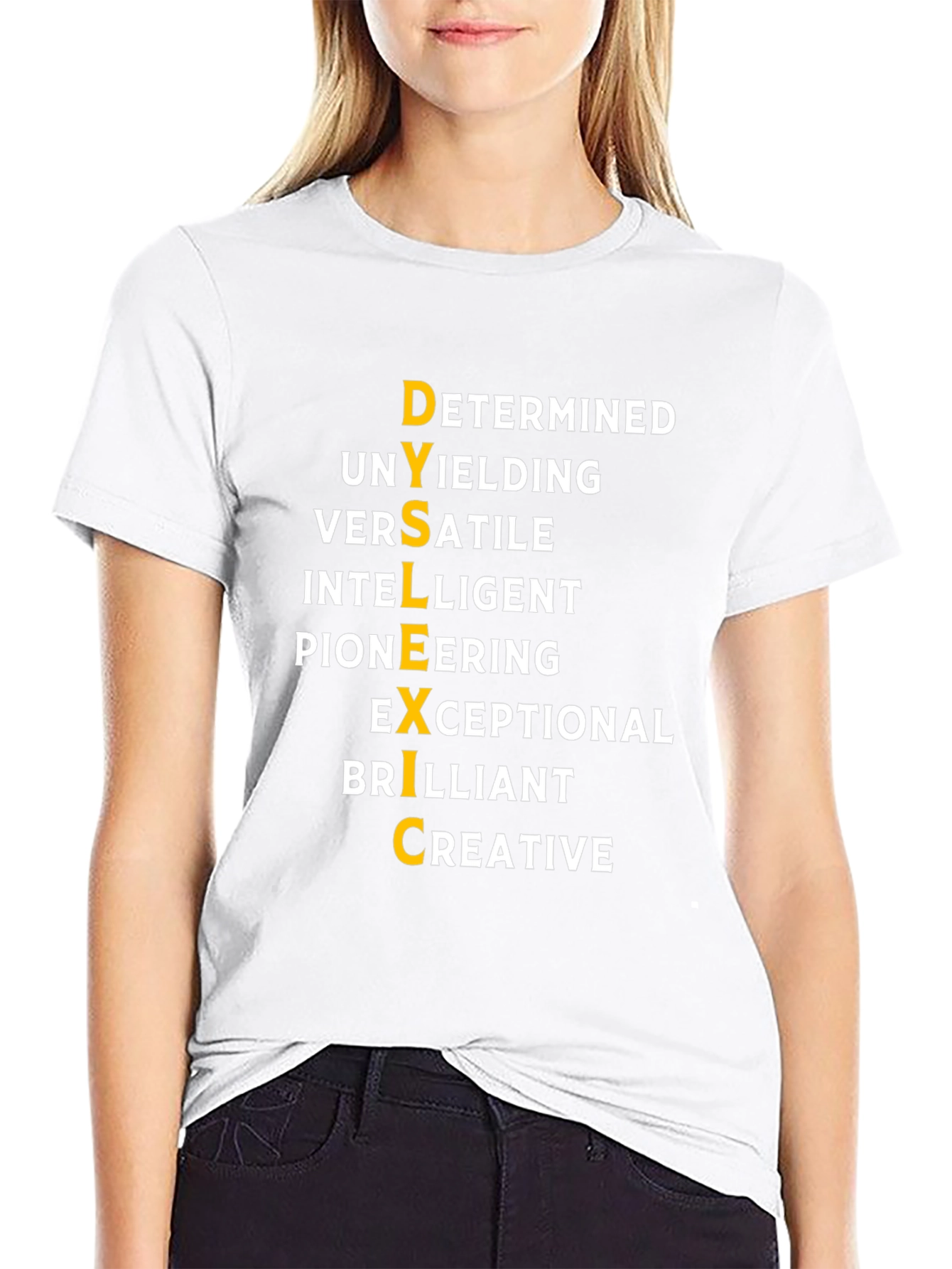 Black Dyslexic Empowering T-Shirt view 9