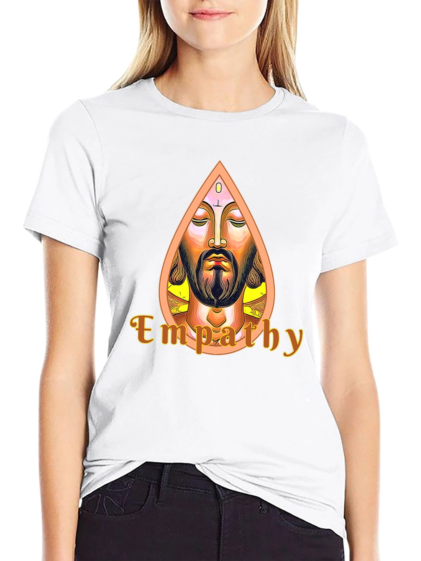 Black Empathy Graphic Tee - Spiritual Art T-Shirt view 9
