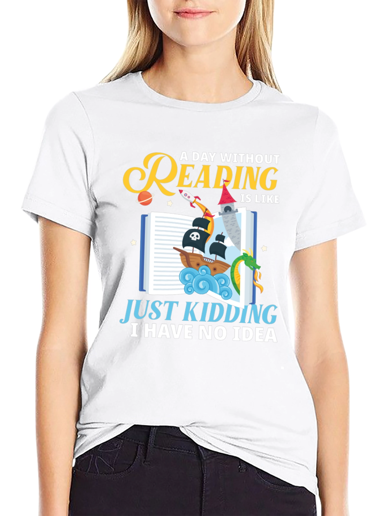 Black Funny Reading T-Shirt - Book Lover Gift view 9