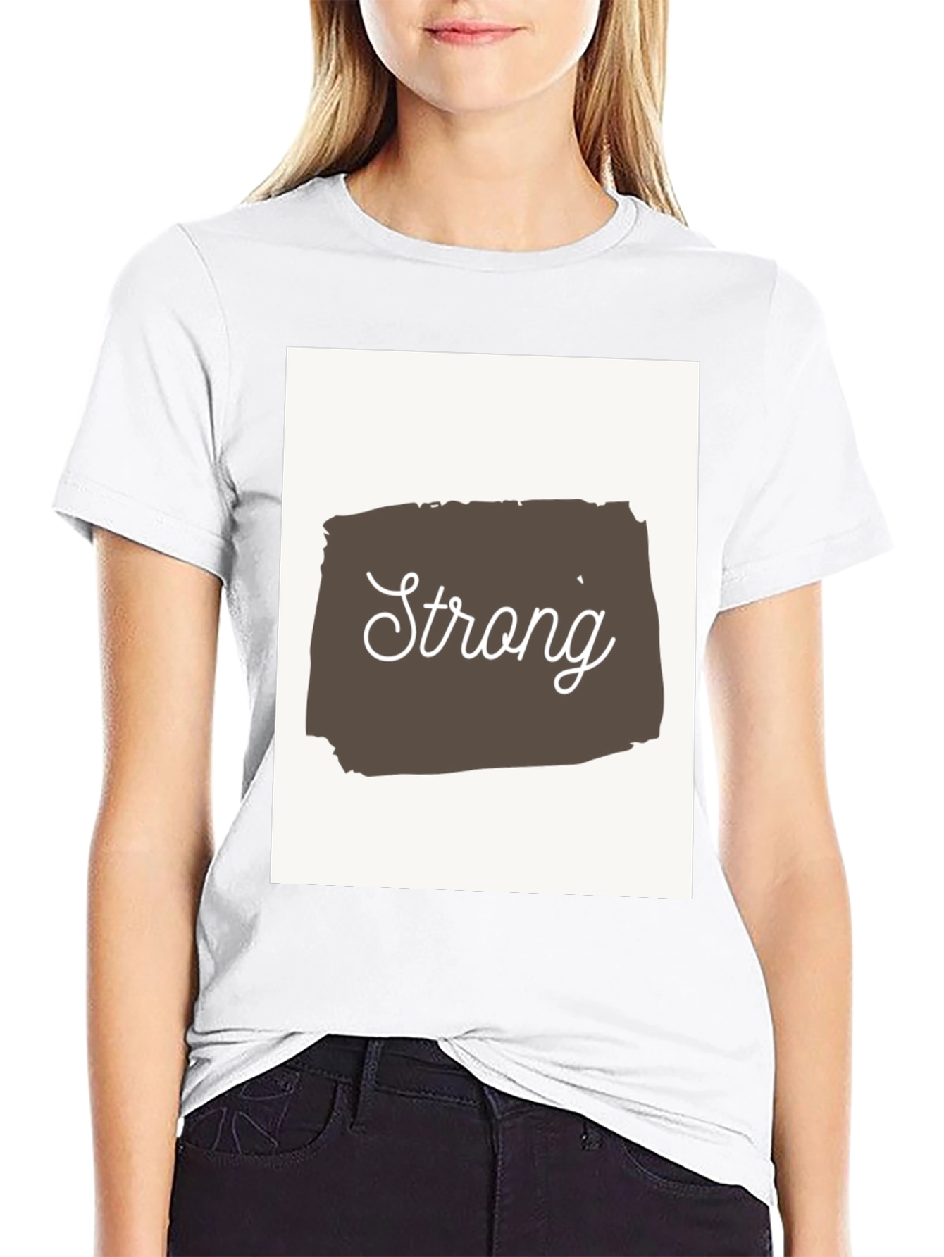 Black Strong Graphic Tee - Motivational Shirt view 9