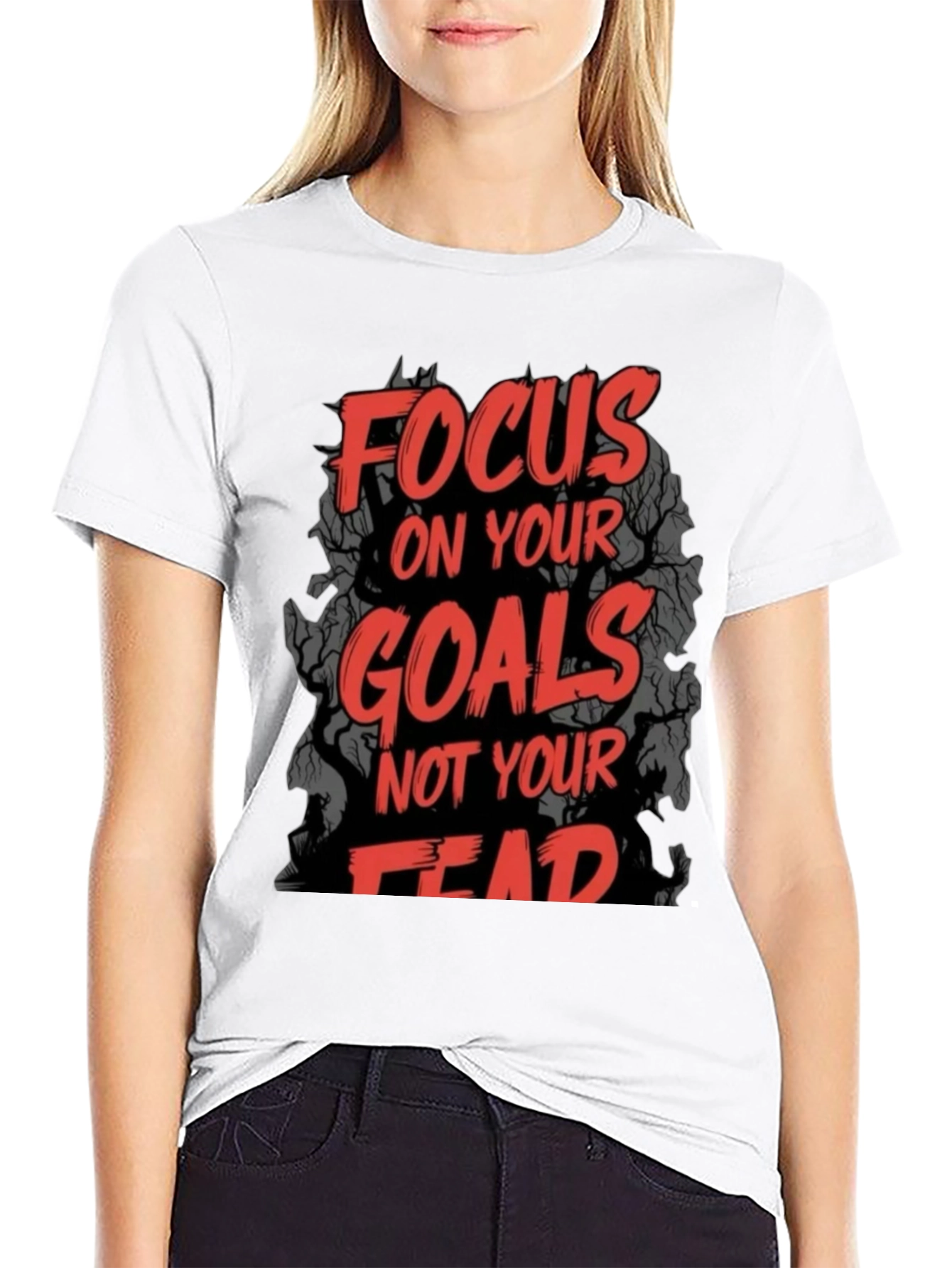 Black Focus on Goals Graphic T-Shirt view 9