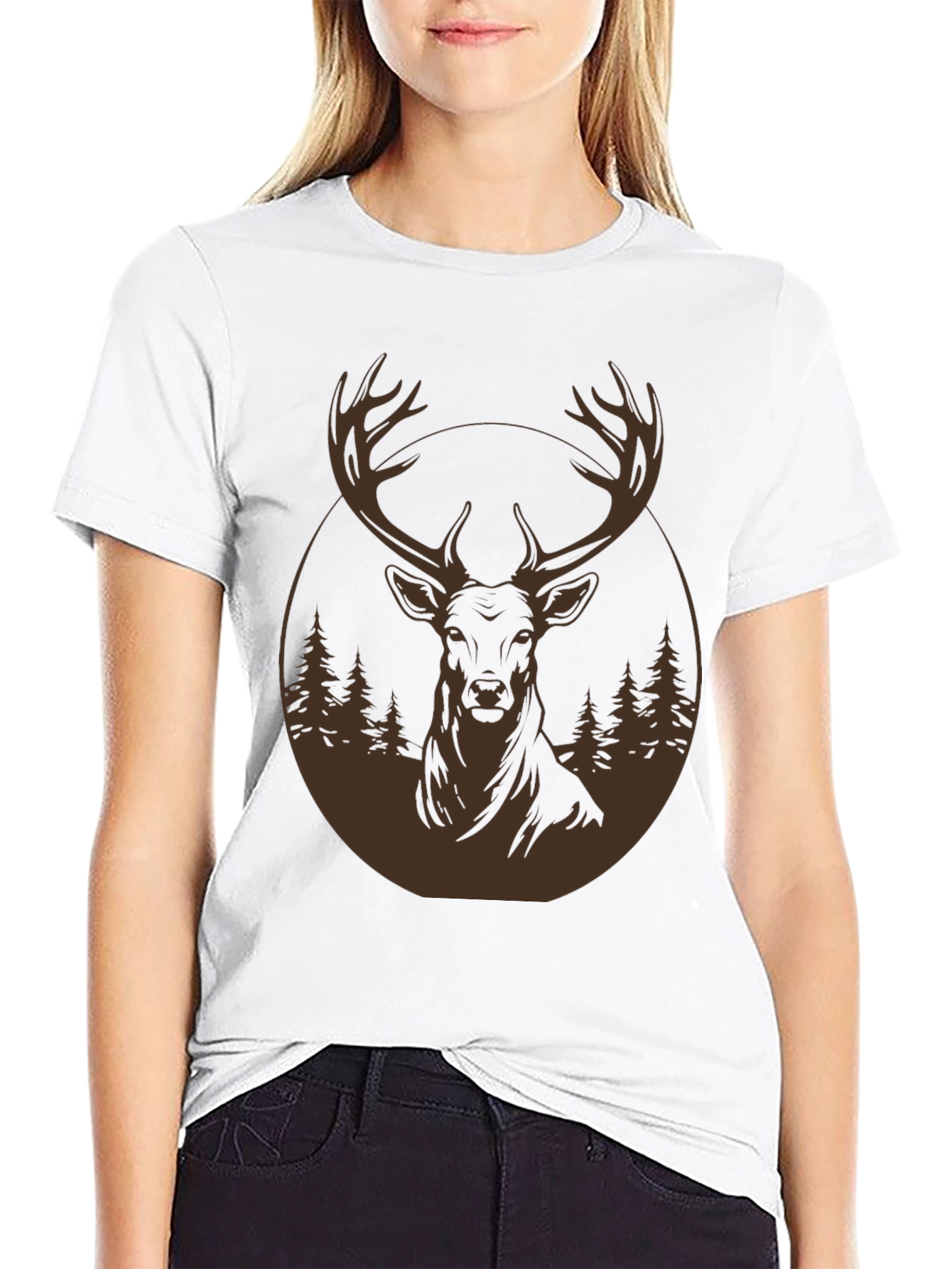 Deer Forest Graphic T-Shirt - 9