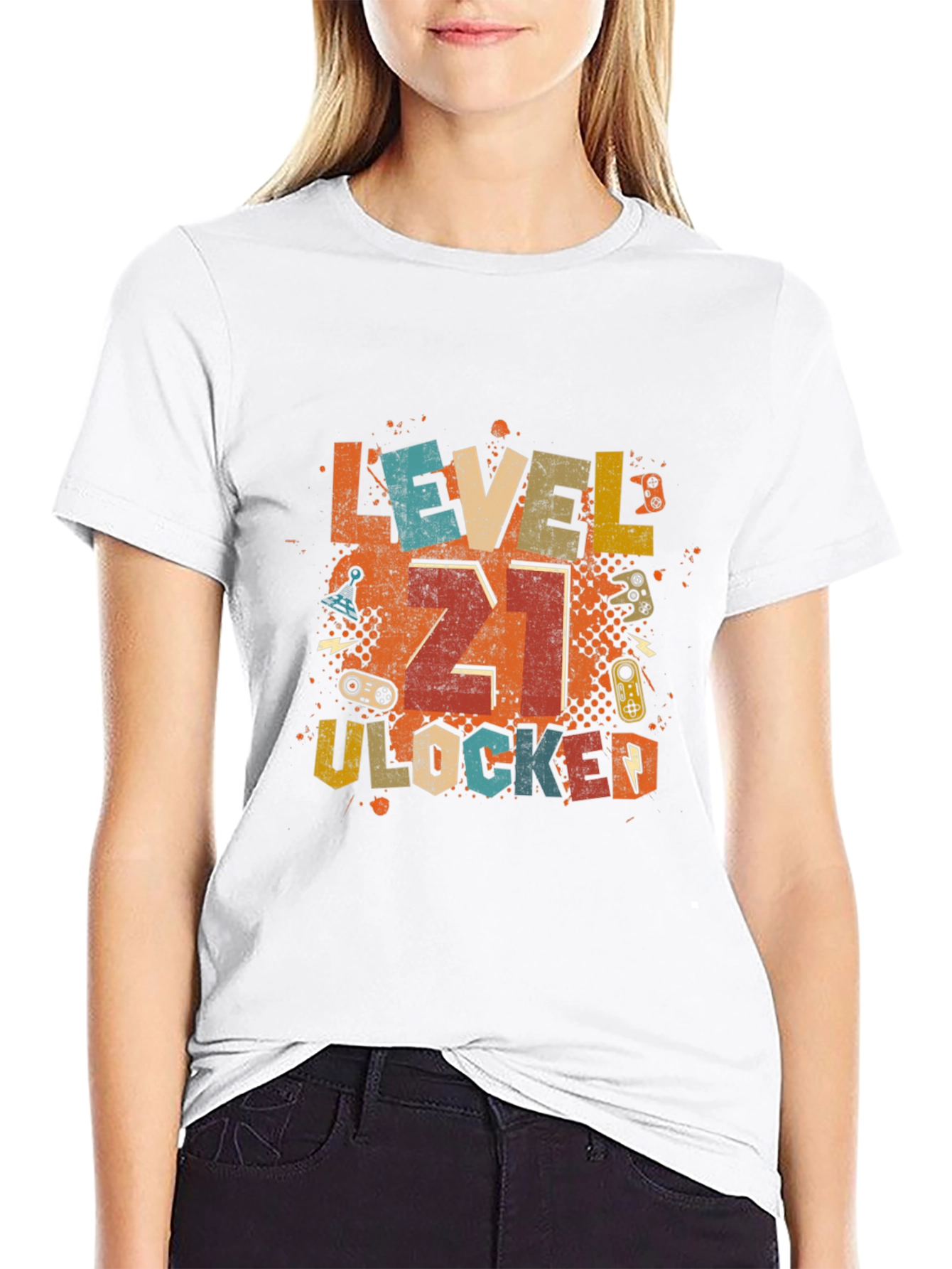 Black Level 21 Unlocked Gamer T-Shirt view 9