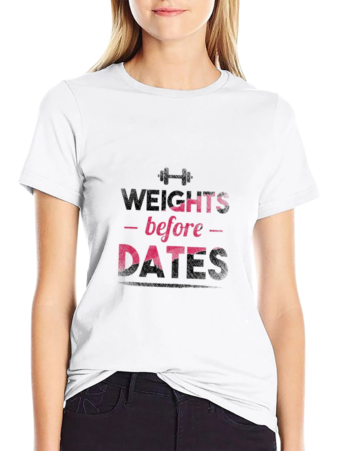 Black Weights Before Dates Graphic Tee view 9