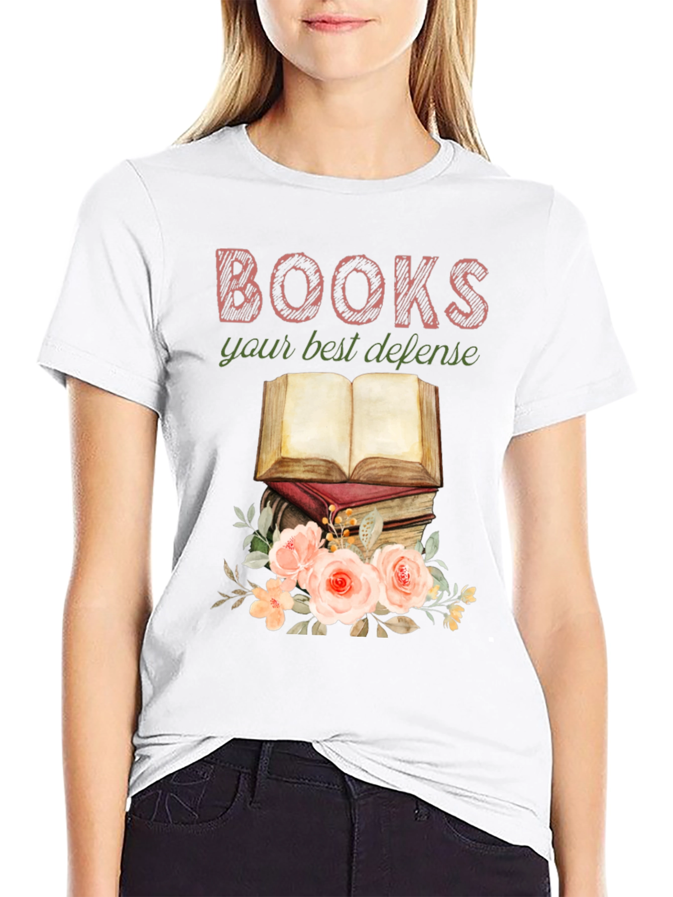 Black Books Your Best Defense Graphic Tee view 9