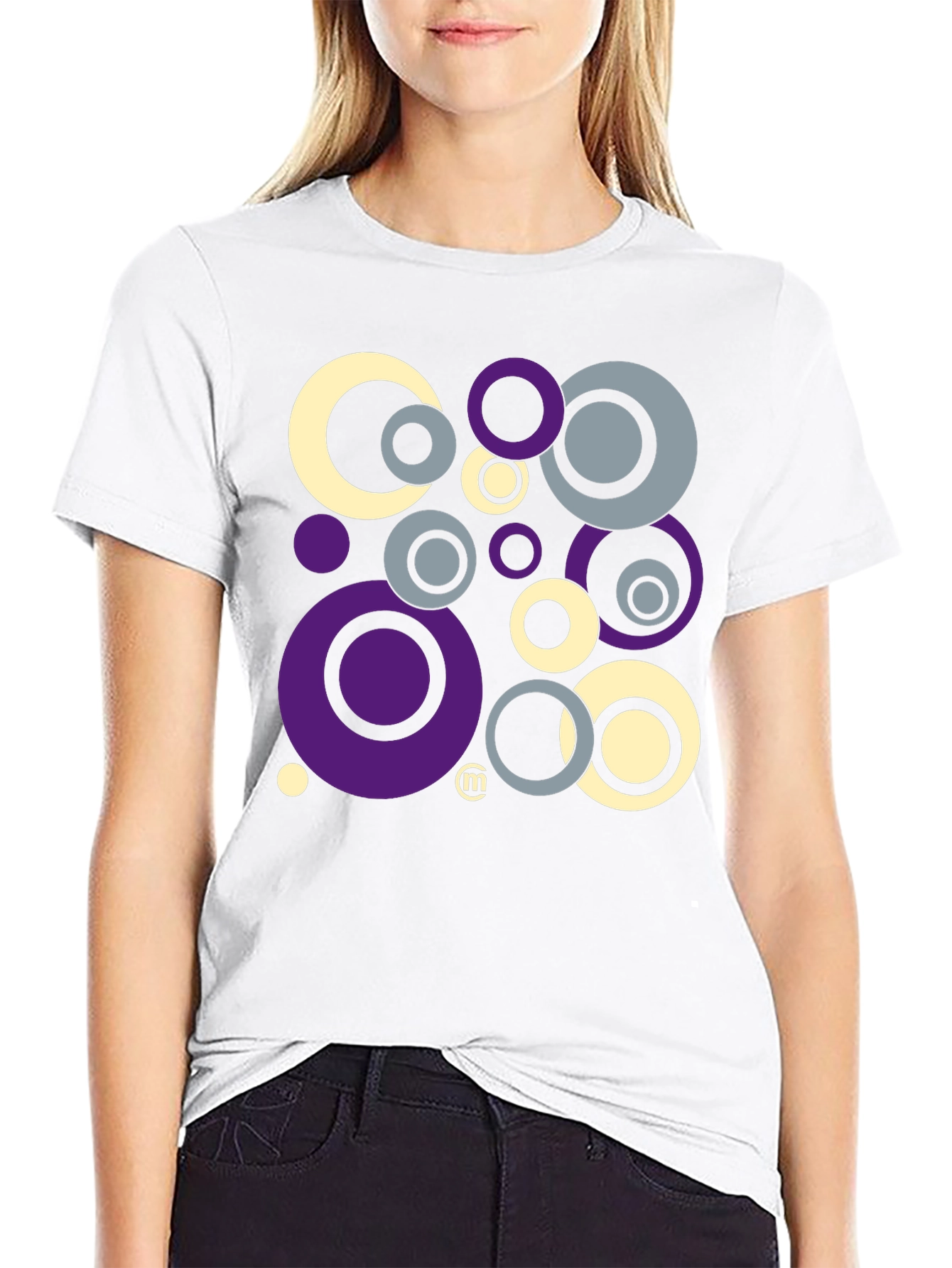 Black Retro Circle Graphic Tee - Black view 9