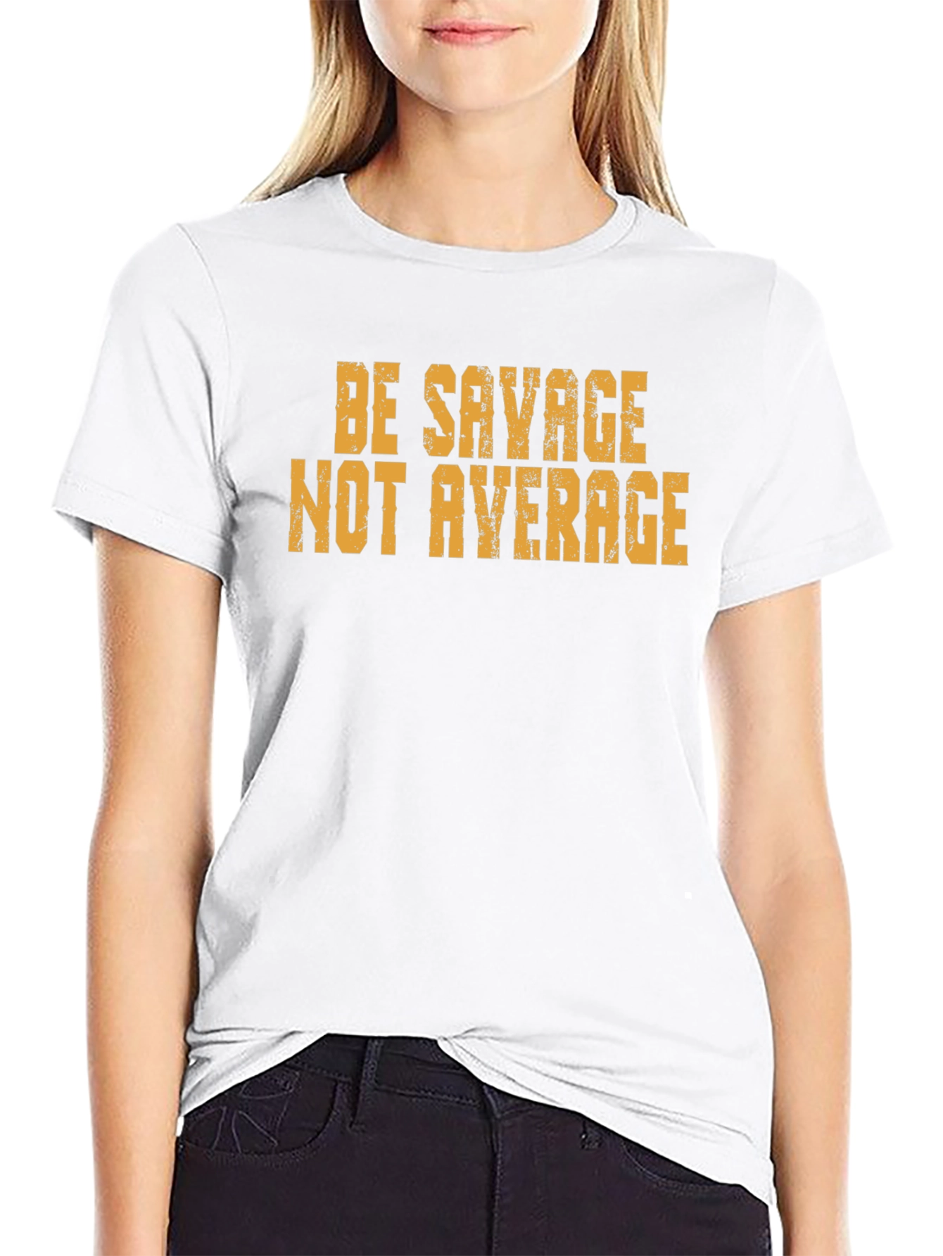 Black Be Savage Not Average Graphic Tee - Bold Style view 9