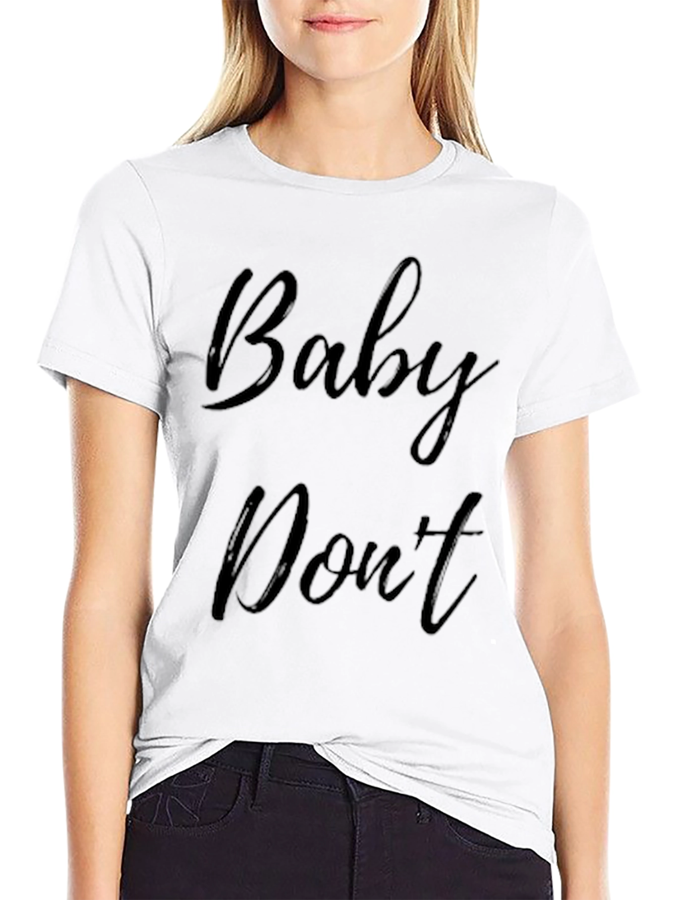 Black Baby Don't Graphic Tee - Soft Cotton Blend view 9