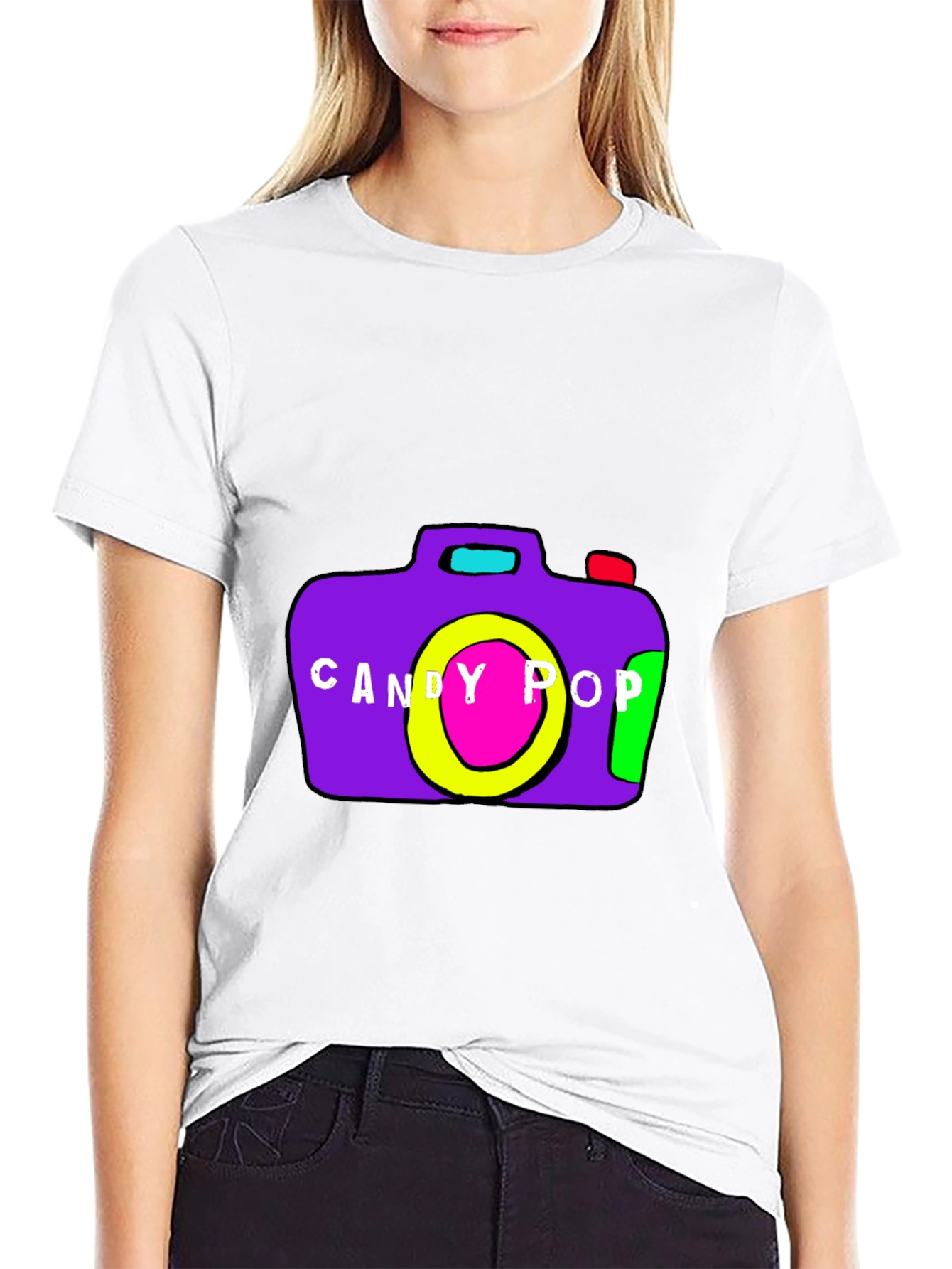 Black Candy Pop Camera Graphic Tee - Black view 9