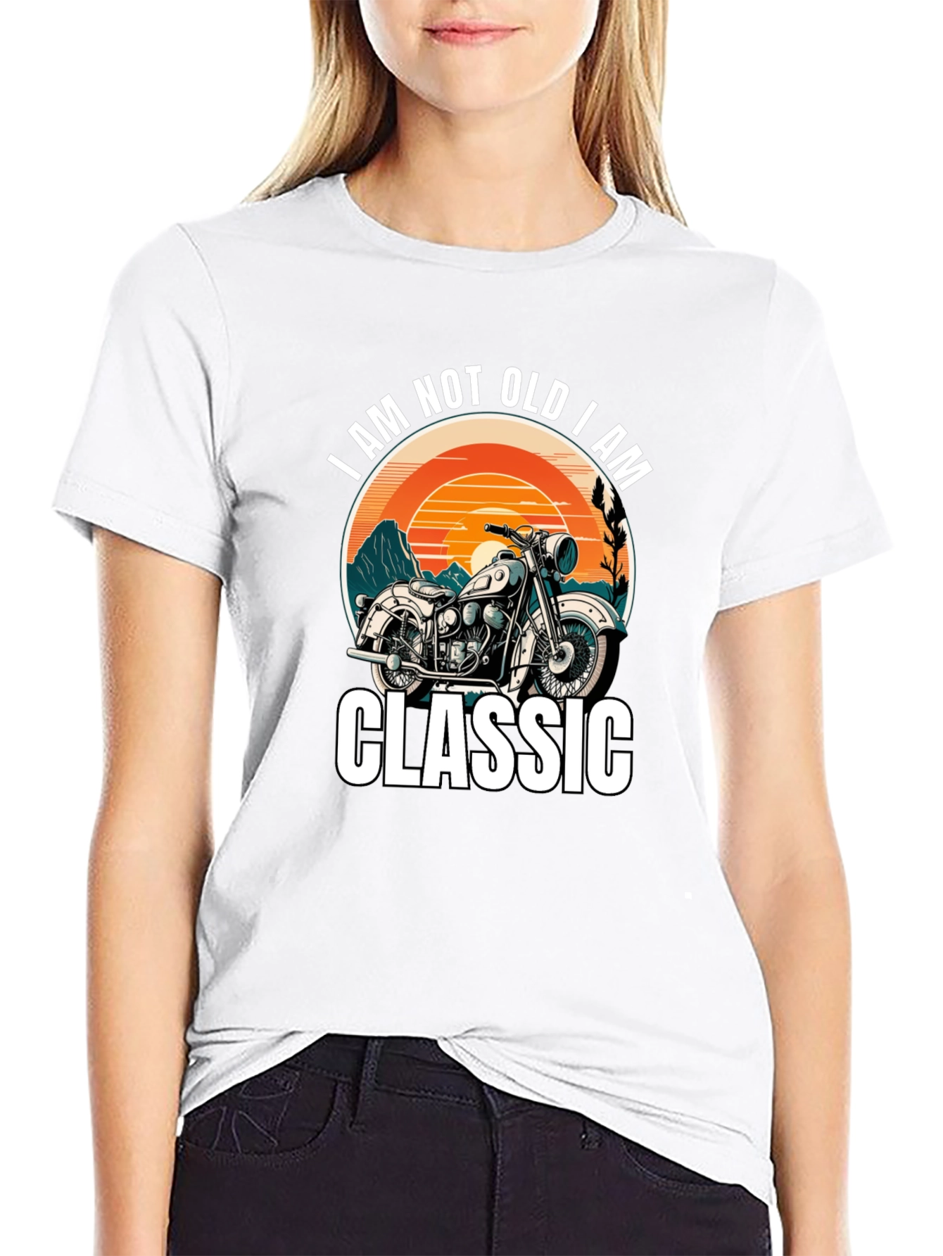 Black Classic Motorcycle T-Shirt - I Am Not Old view 9